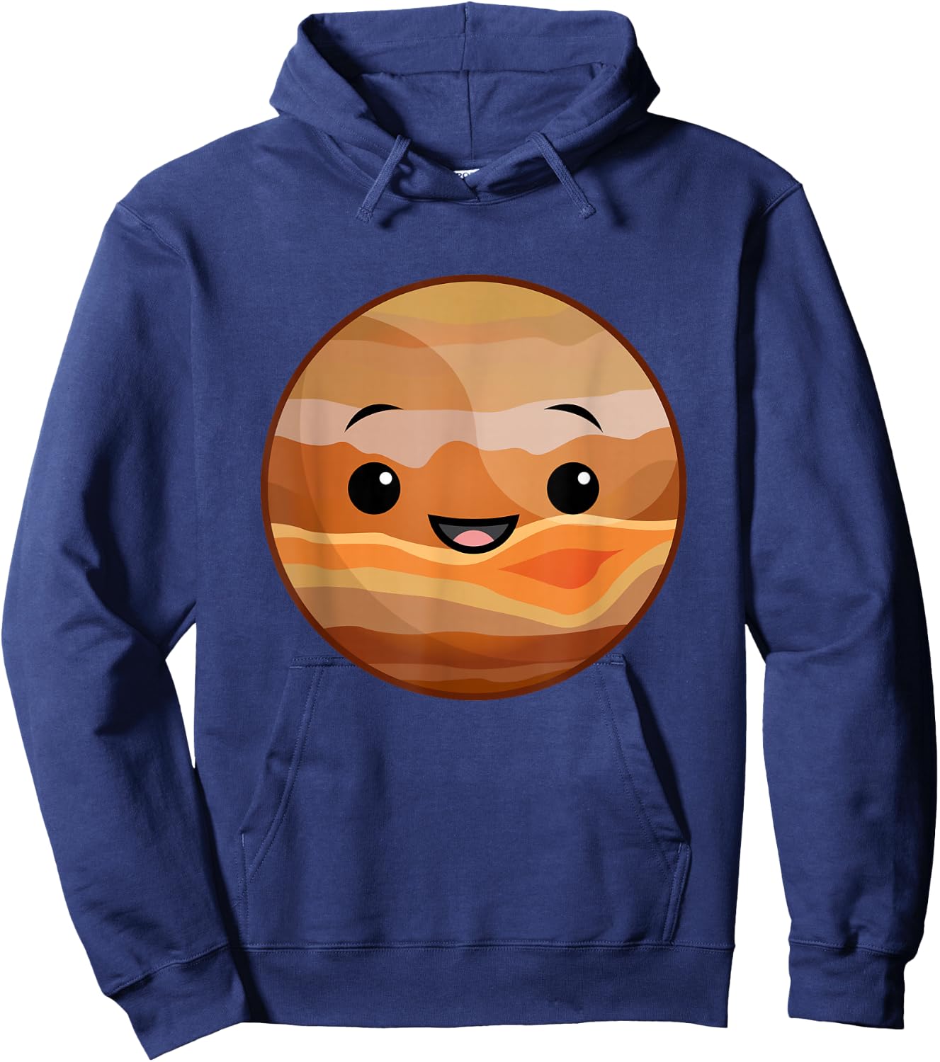 Jupiter - Cute Happy Planet Solar System Galaxy Hoodie - Hoodie | Navy