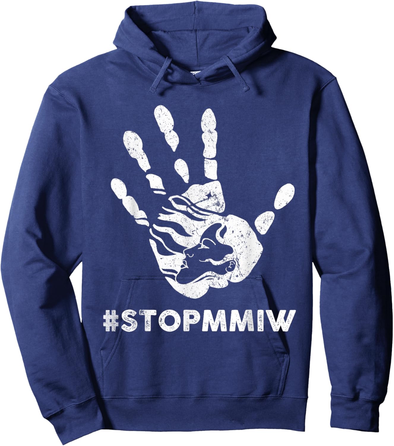 Stop MMIW American Indigenous Women Hoodie - Hoodie | Navy