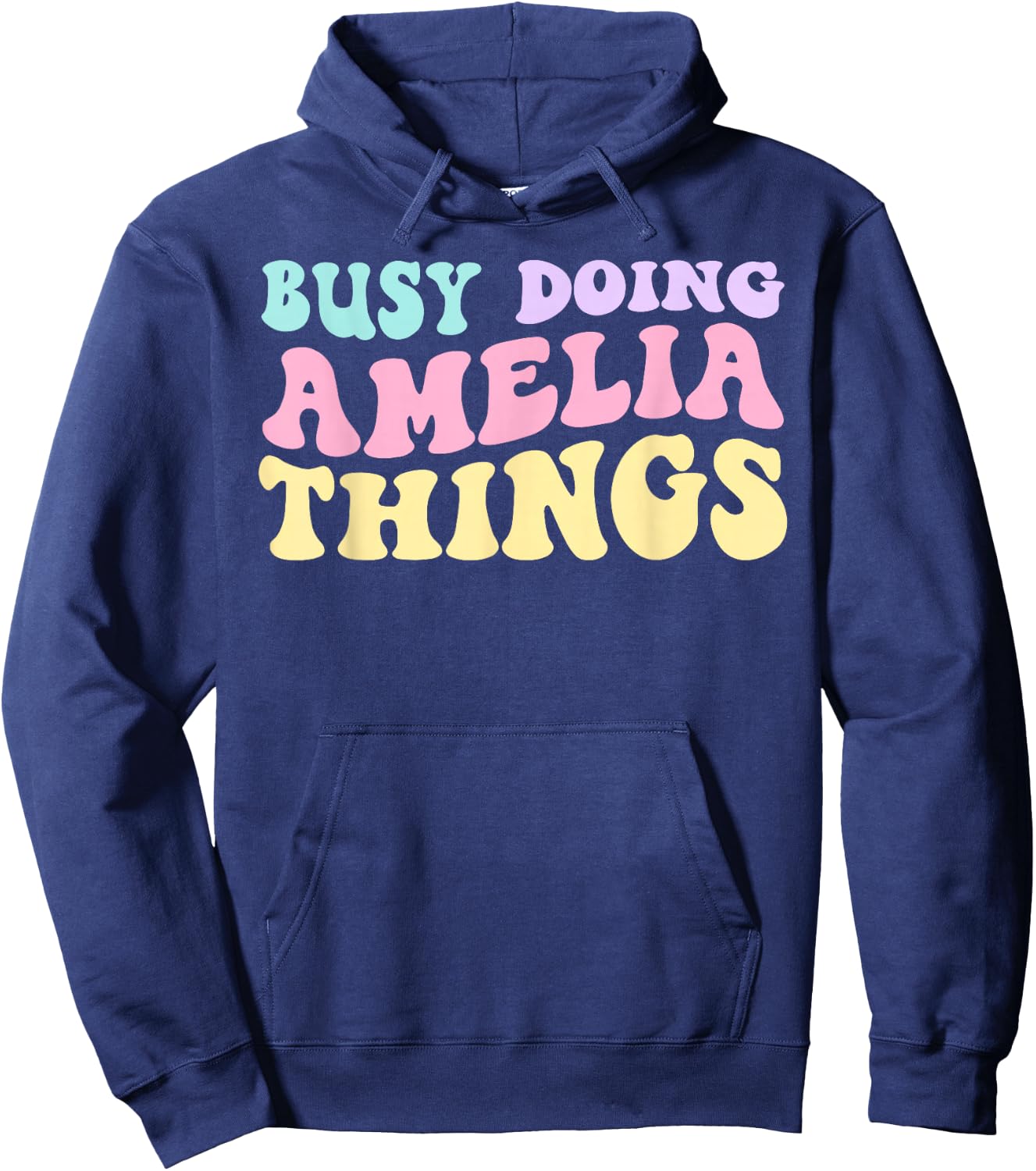 Busy Doing Amelia Things Cute Girls Hoodie - Hoodie | Navy