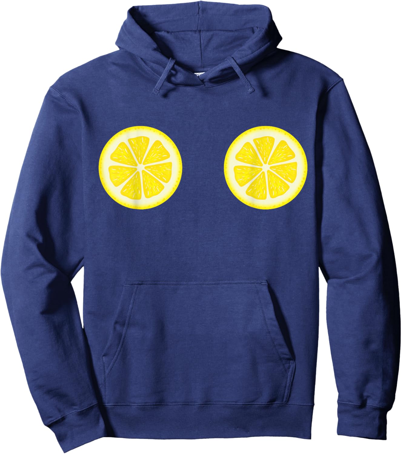 Funny Lemon Boobs - Fruit-Inspired Summer Hoodie - Hoodie | Navy
