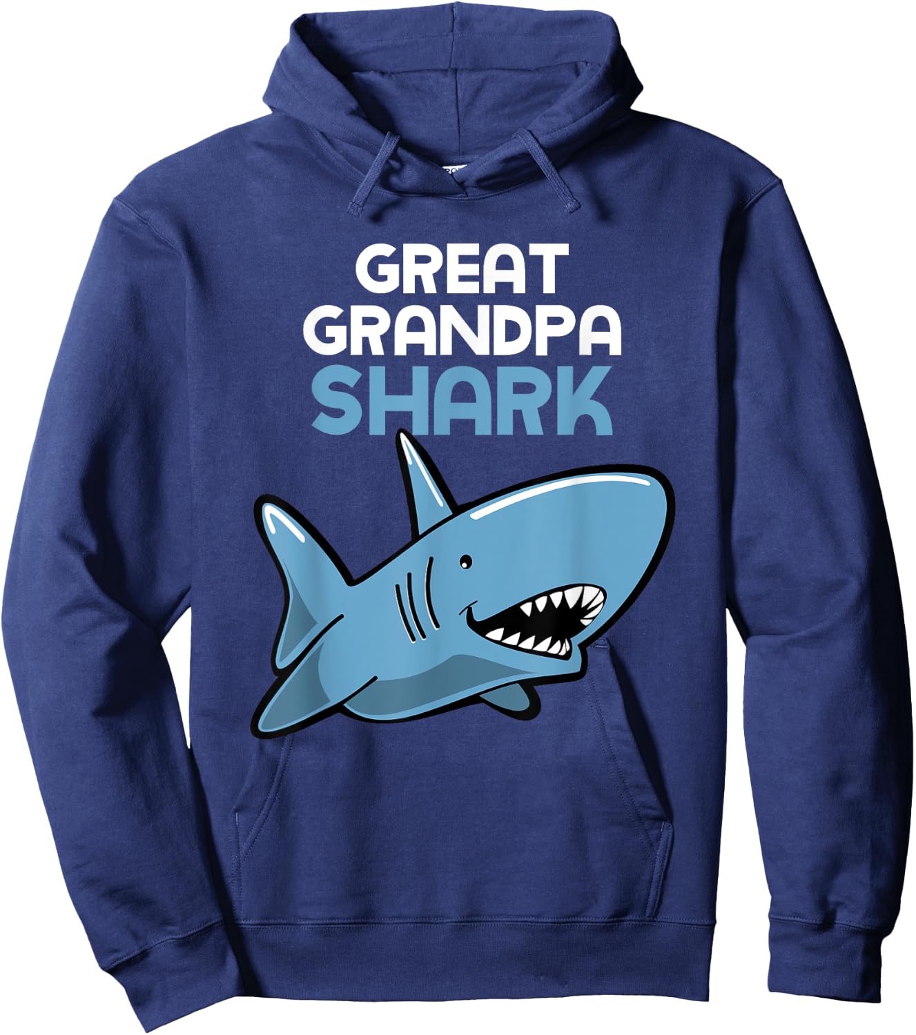 Great Grandpa Shark Funny Family Hoodie - Hoodie | Navy