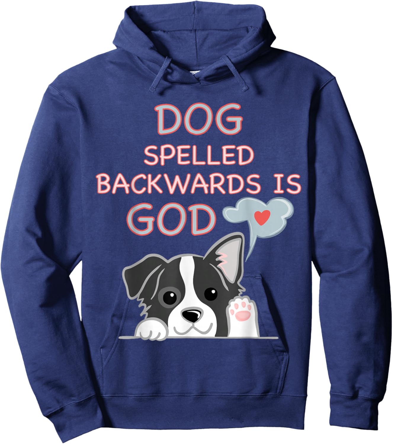 Cute Dog Spelled Backwards Is God Religios Kid Hoodie - Hoodie | Navy