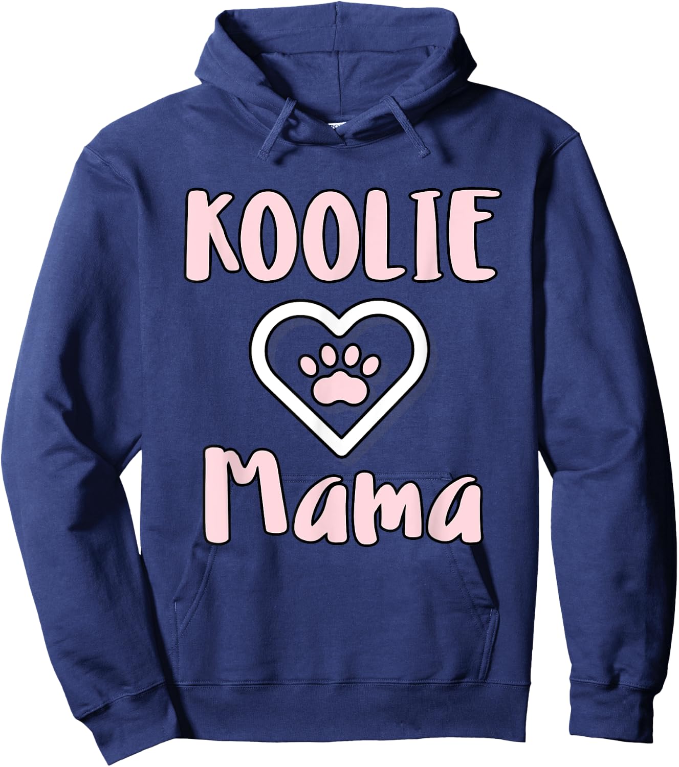 Koolie Mama - Cute Australian Koolie Dog Mom Hoodie - Hoodie | Navy