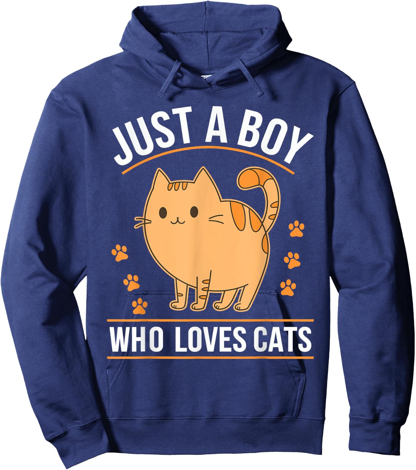 Just A Boy Who Loves Cats Hoodie - Hoodie | Navy