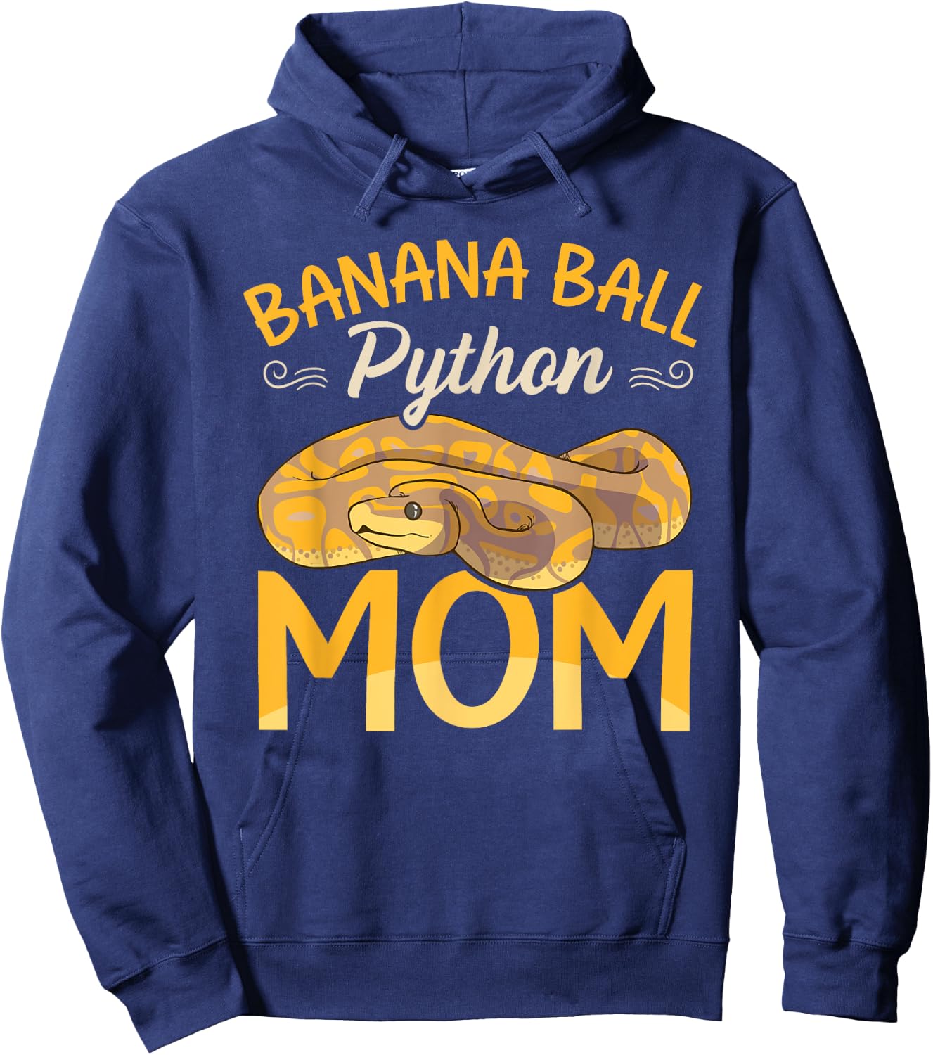 Banana Ball Python Mom Snake Funny Ball Python Hoodie - Hoodie | Navy