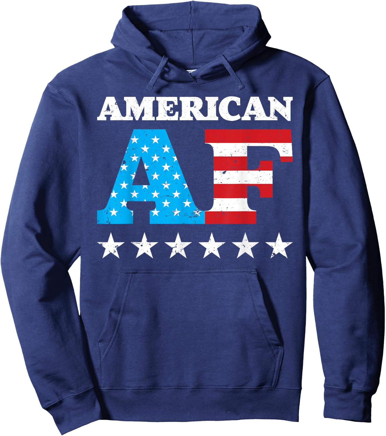 4th Of July American AF USA Gift Women Men Hoodie - Hoodie | Navy