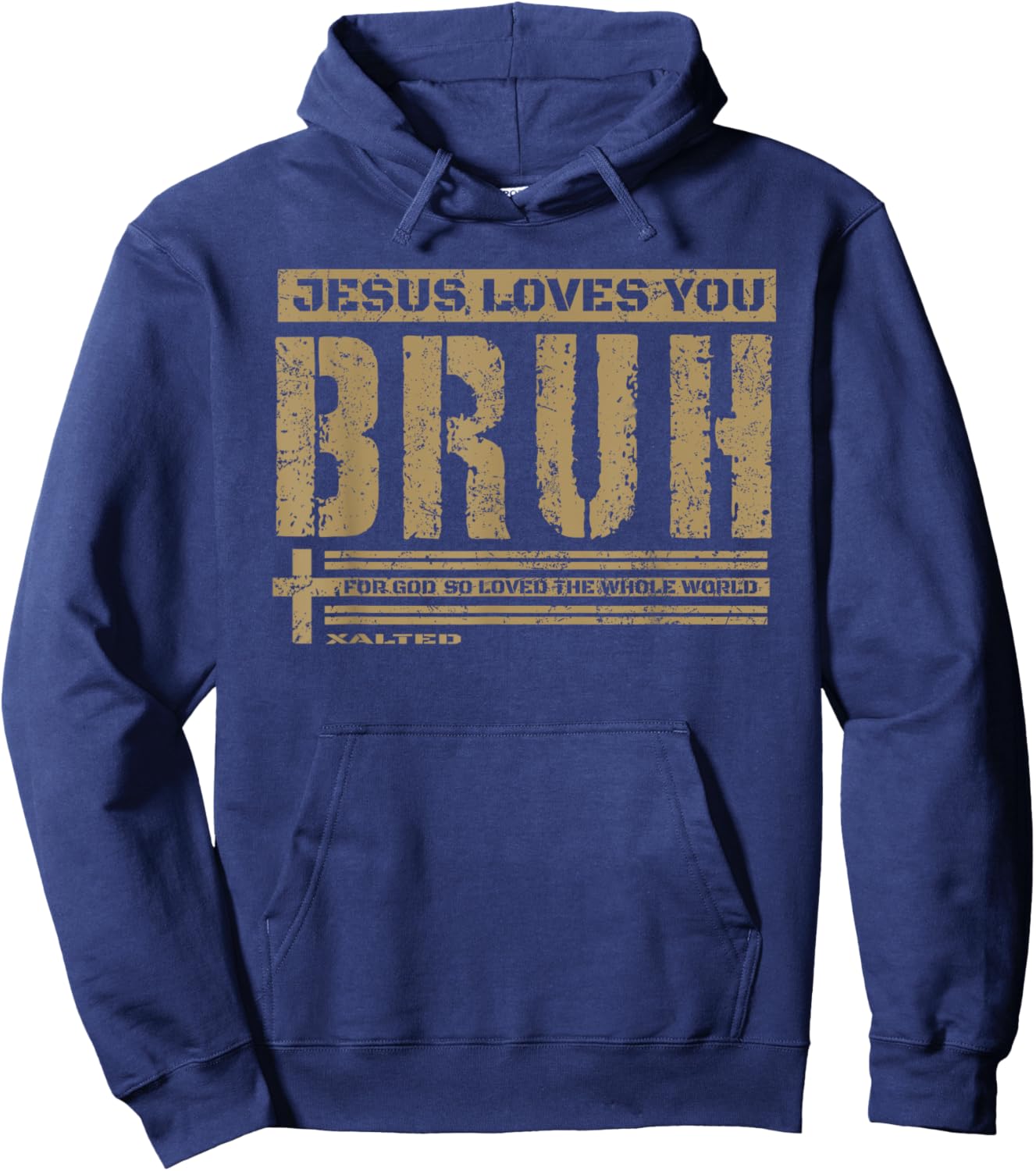 Jesus Loves You Bruh - Christian Hoodie - Hoodie | Navy