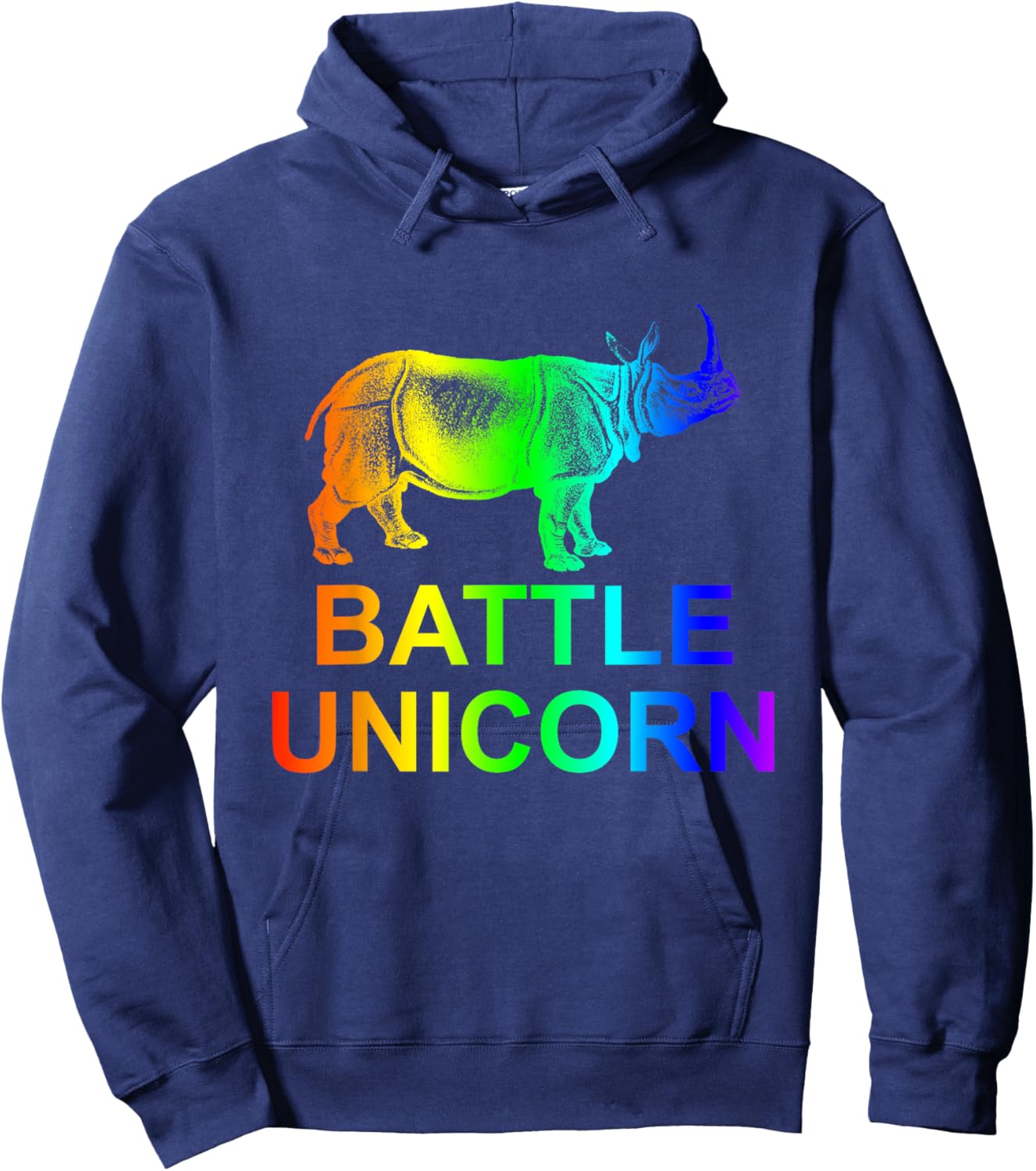 Battle Unicorn Funny Apparel Hoodie - Hoodie | Navy