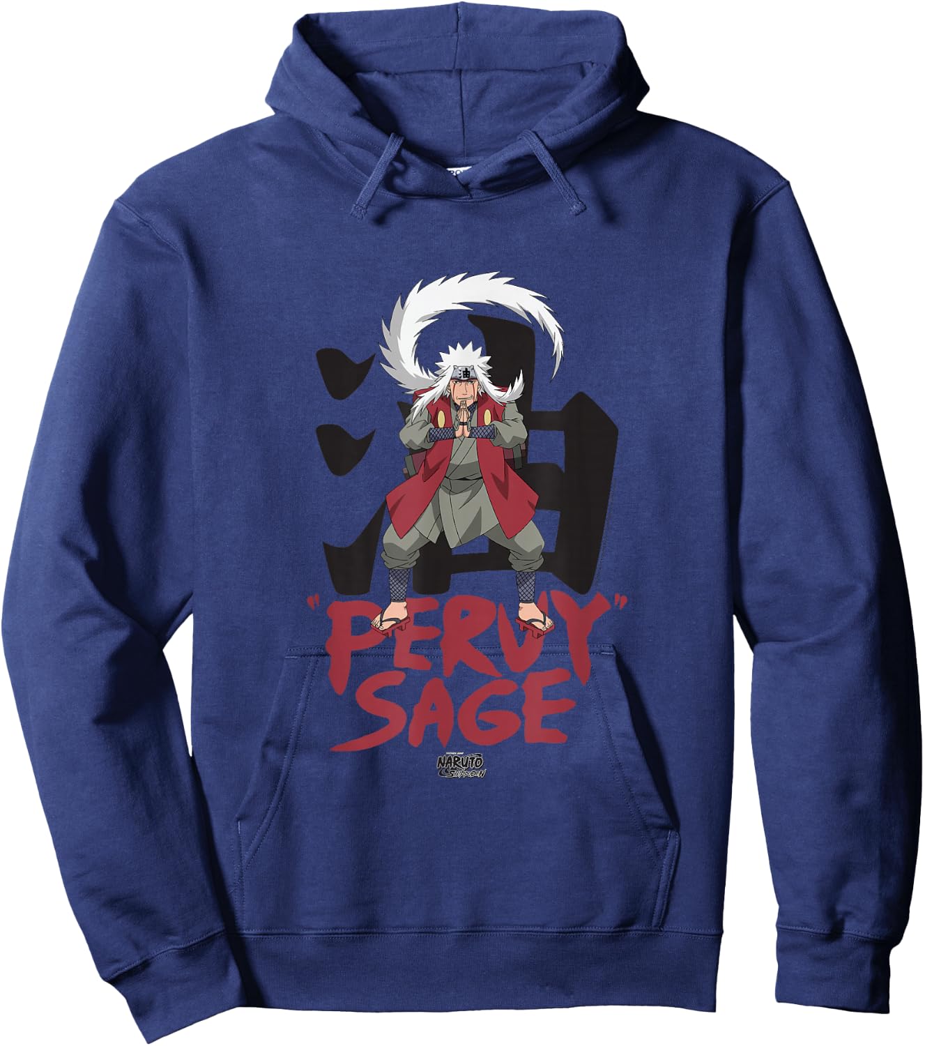 Naruto Shippuden Jiraiya Pervy Sage Small Hoodie - Hoodie | Navy