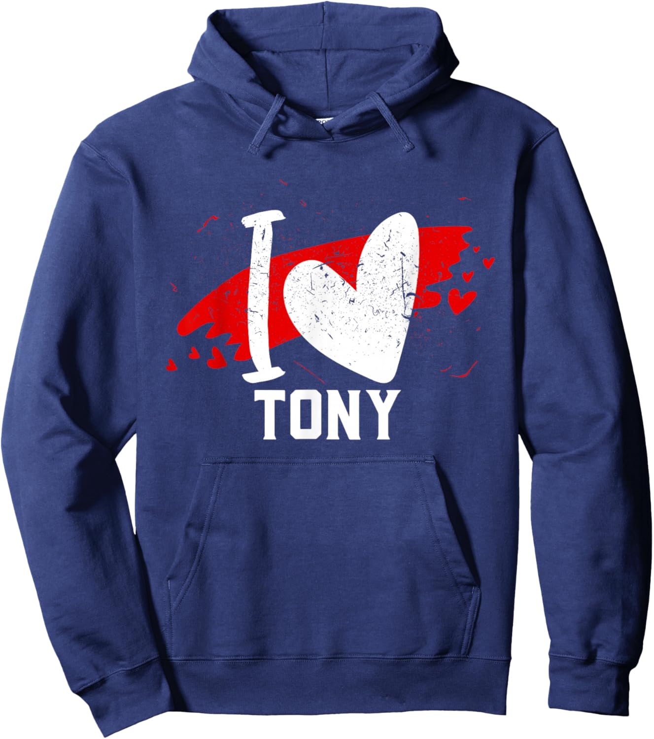 I Love TONY I Heart TONY Hoodie - Hoodie | Navy