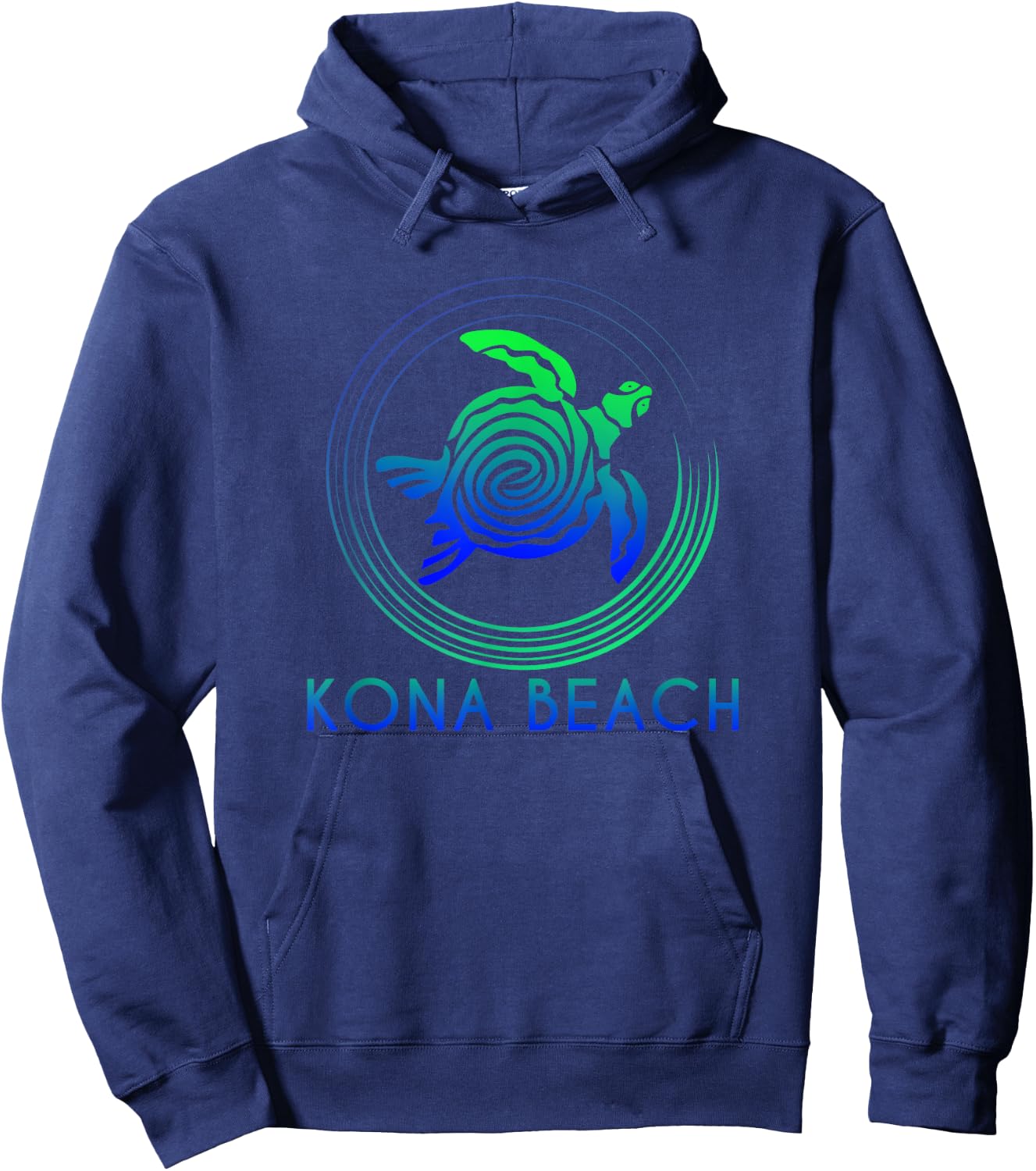 Kona Beach Hawaii Tribal Turtle Shirt Hoodie - Hoodie | Navy