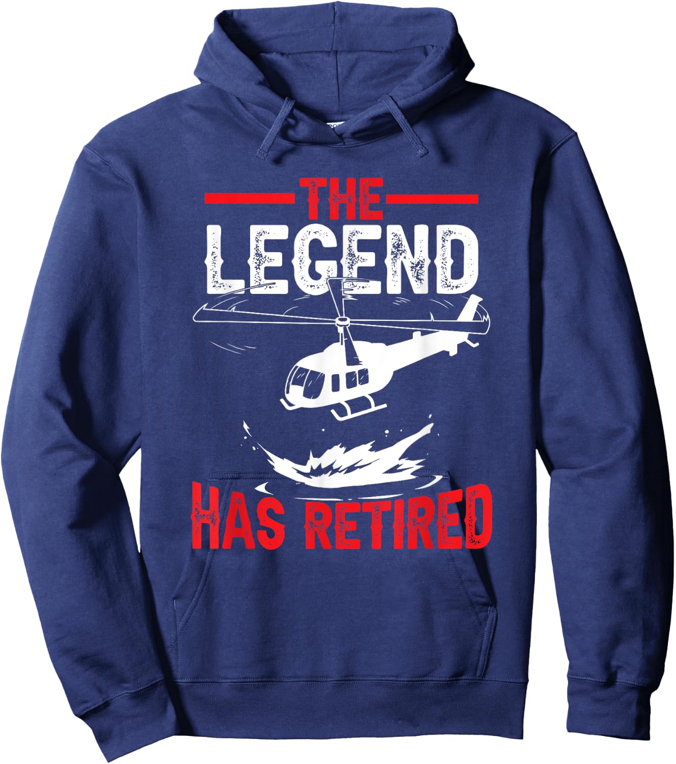 Retired Retirement Helicopter Pilot Hoodie - Hoodie | Navy