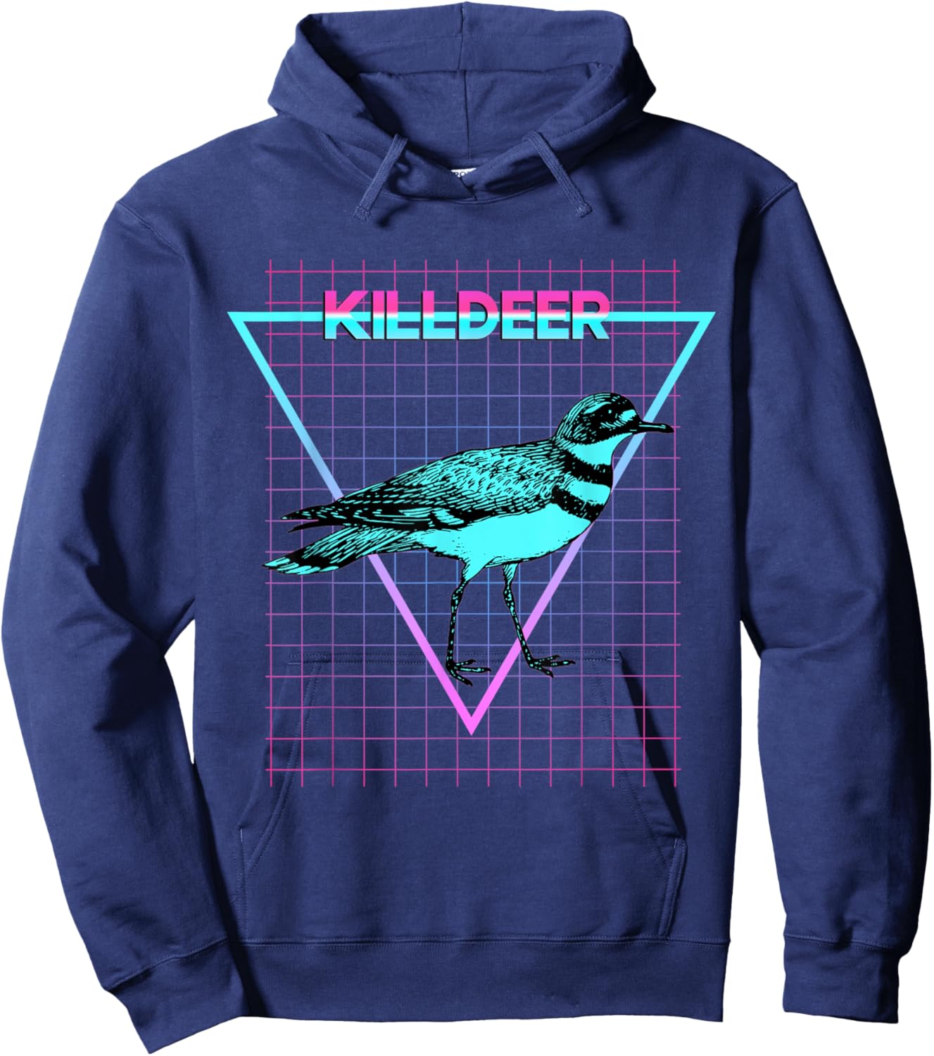 Killdeer Bird Aesthetic Retro Style Killdeer Hoodie - Hoodie | Navy