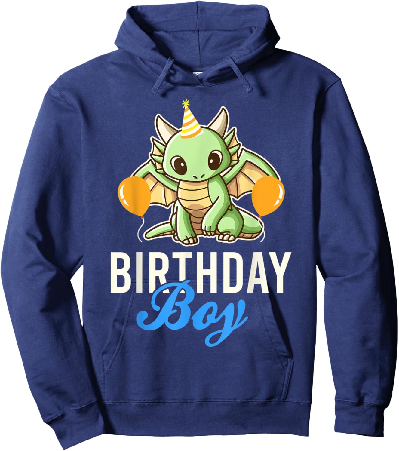 Cute Dragon Birthday Boy Hoodie - Hoodie | Navy