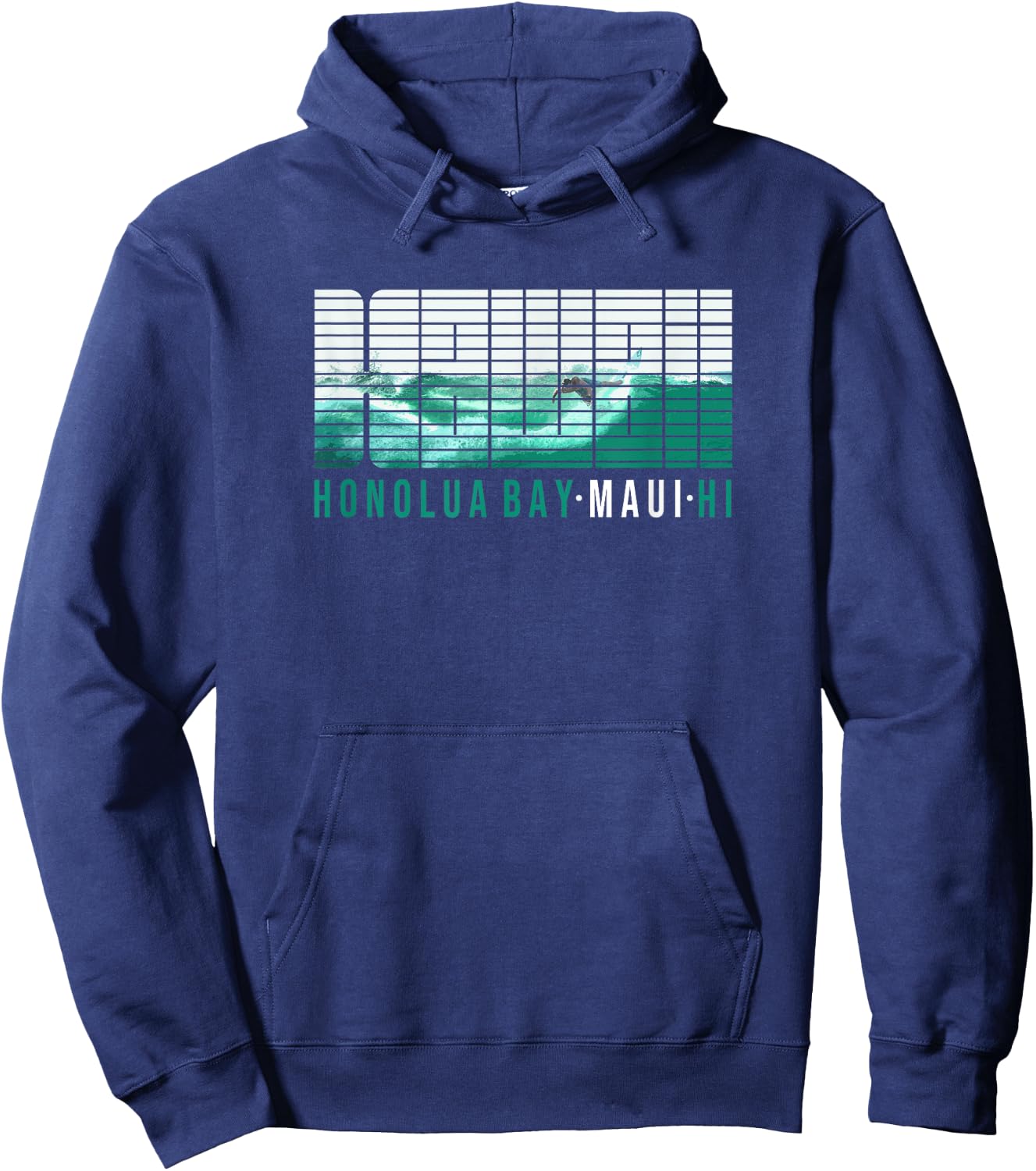 Hawaii MAUI Honolua Bay Hawaiian Surfing Hoodie - Hoodie | Navy