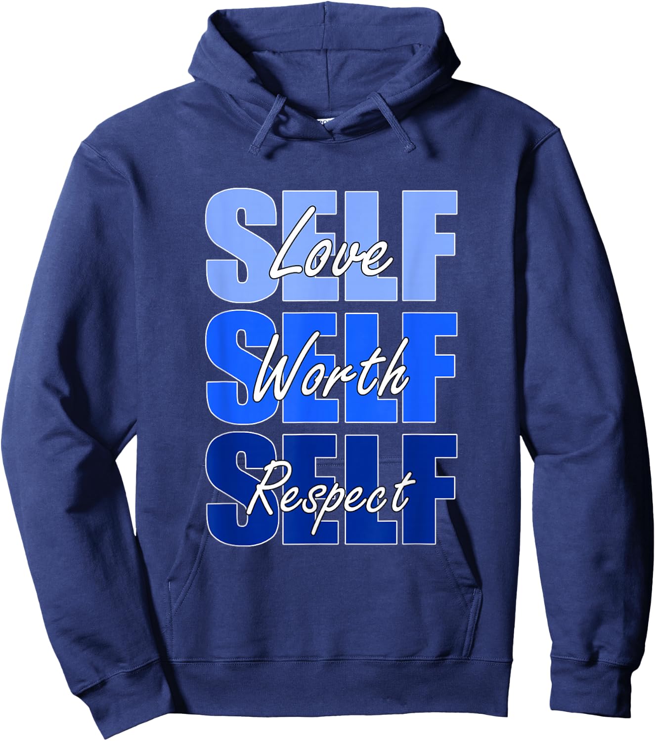 Blue Self-ish X3 Royal Blue Graphic Hoodie - Hoodie | Navy