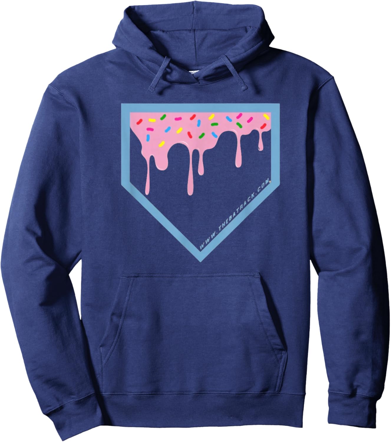 Baseball Home Plate Drip 2 with Sprinkles Hoodie - Hoodie | Navy