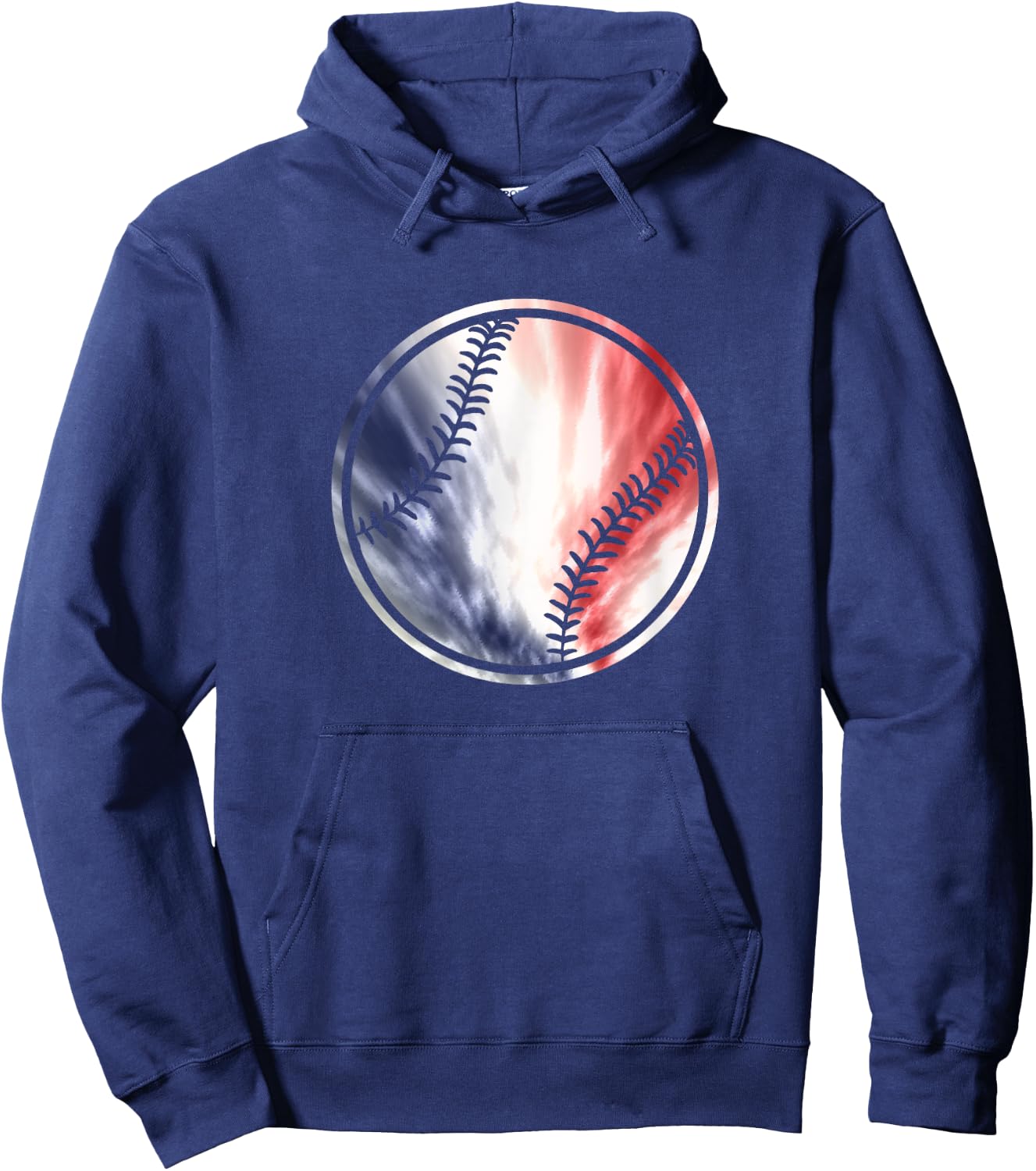 Baseball Ball Tie Dye Hoodie - Hoodie | Navy