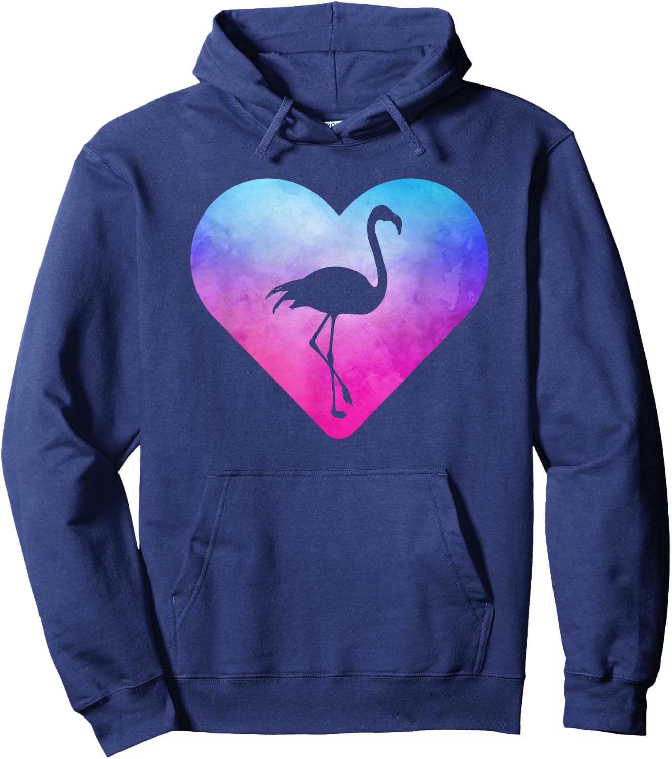 Women or Girls Flamingo Bird Hoodie - Hoodie | Navy
