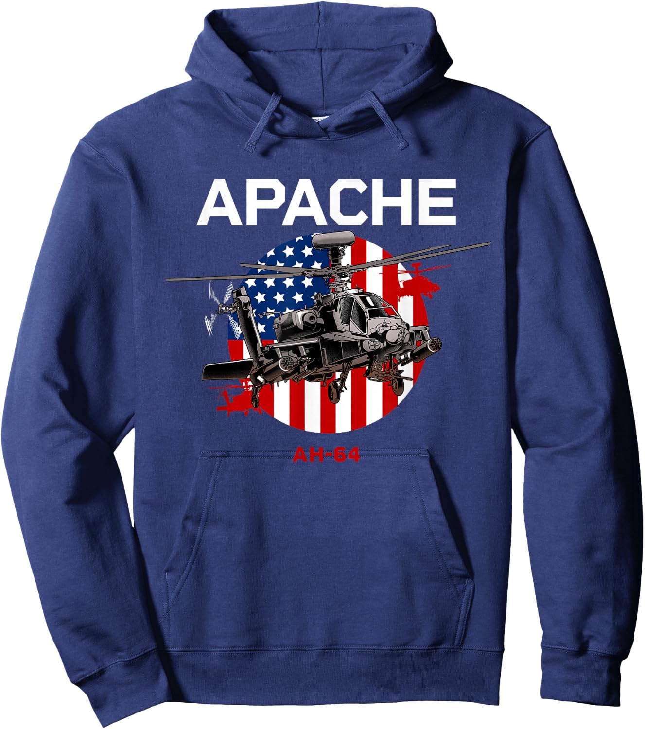 AH-64 Apache US Army Helicopter Hoodie - Hoodie | Navy
