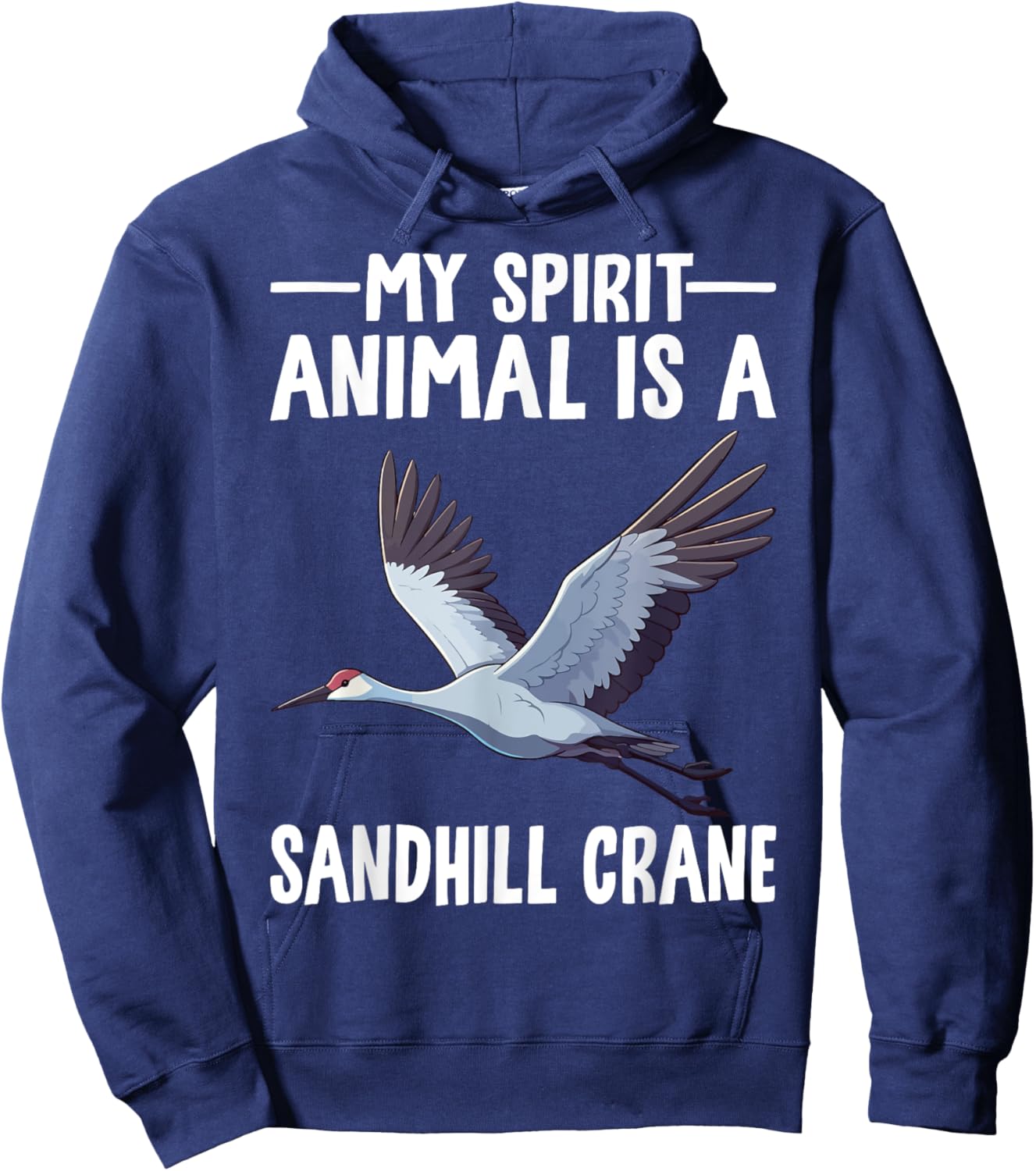 Sandhill Crane Hoodie - Hoodie | Navy