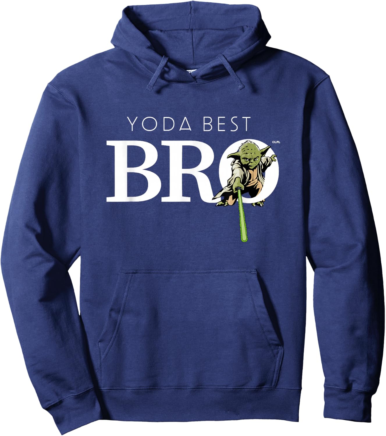 Star Wars Yoda Best Bro Lightsaber Gift Brother Hoodie - Hoodie | Navy