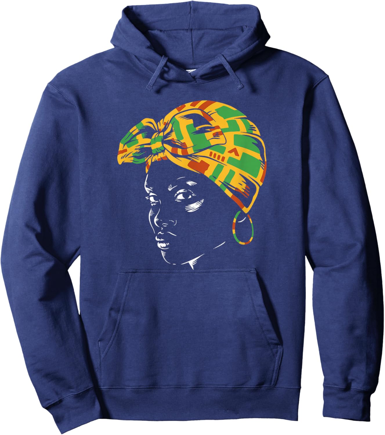 Chapeau Traditionnel Africain pour Femme Hoodie - Hoodie | Navy