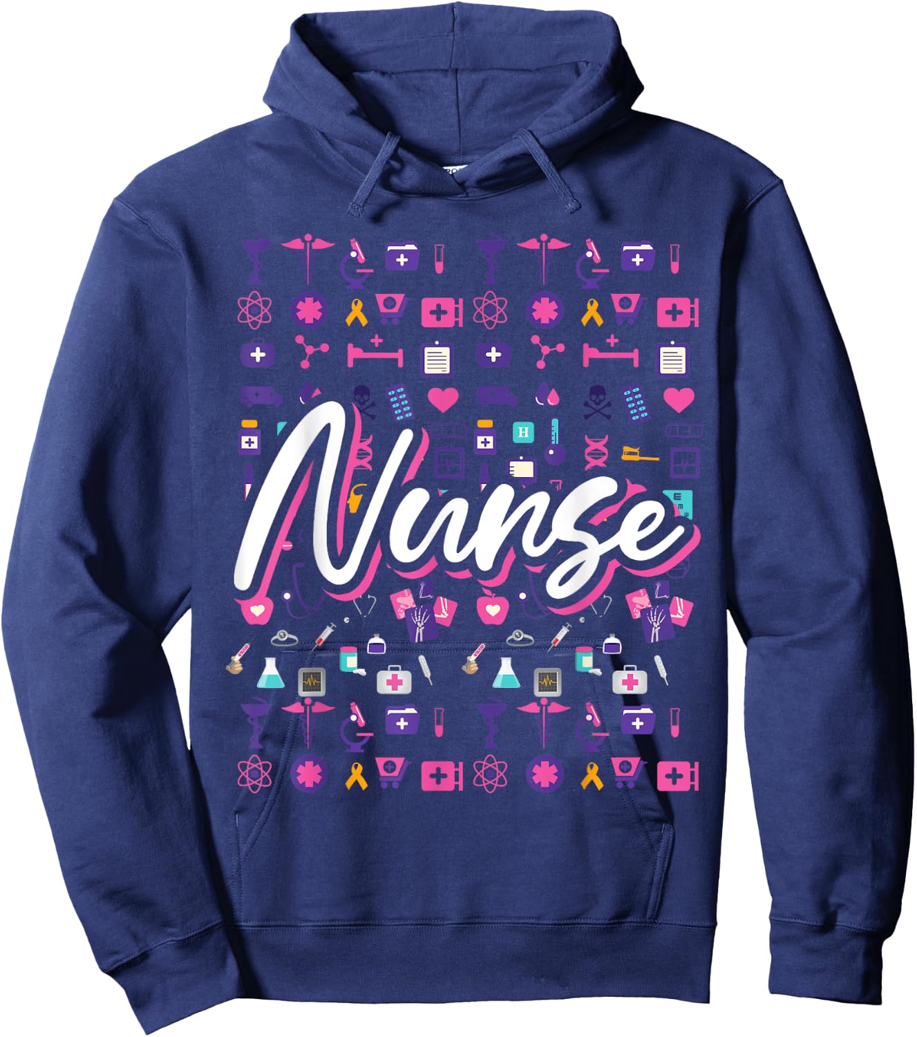 Nurse & Gift Ideas Women's Black Modern Nurse Hoodie - Hoodie | Navy