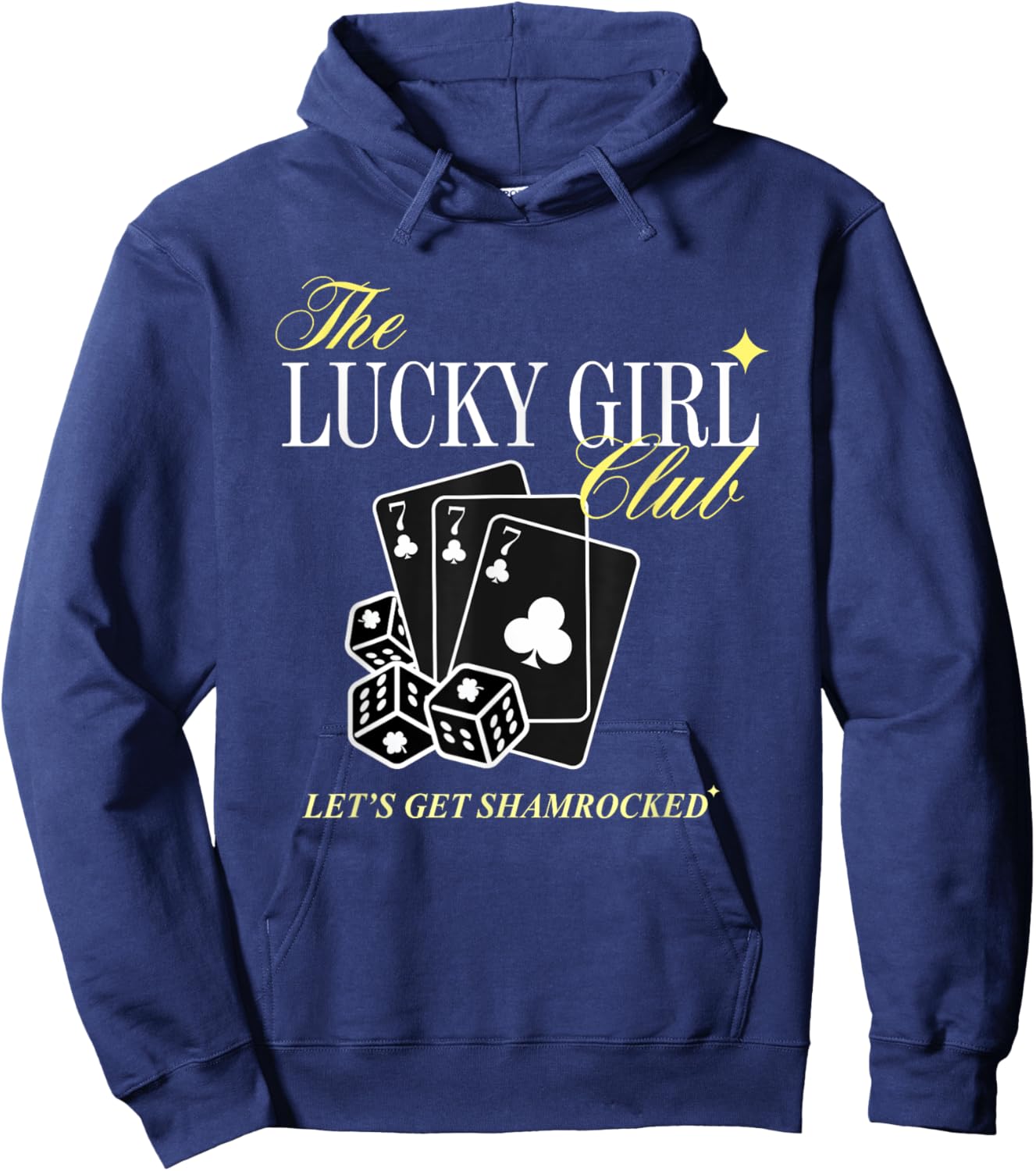 The Lucky Girl Club Let’s Get Shamrocked Hoodie - Hoodie | Navy