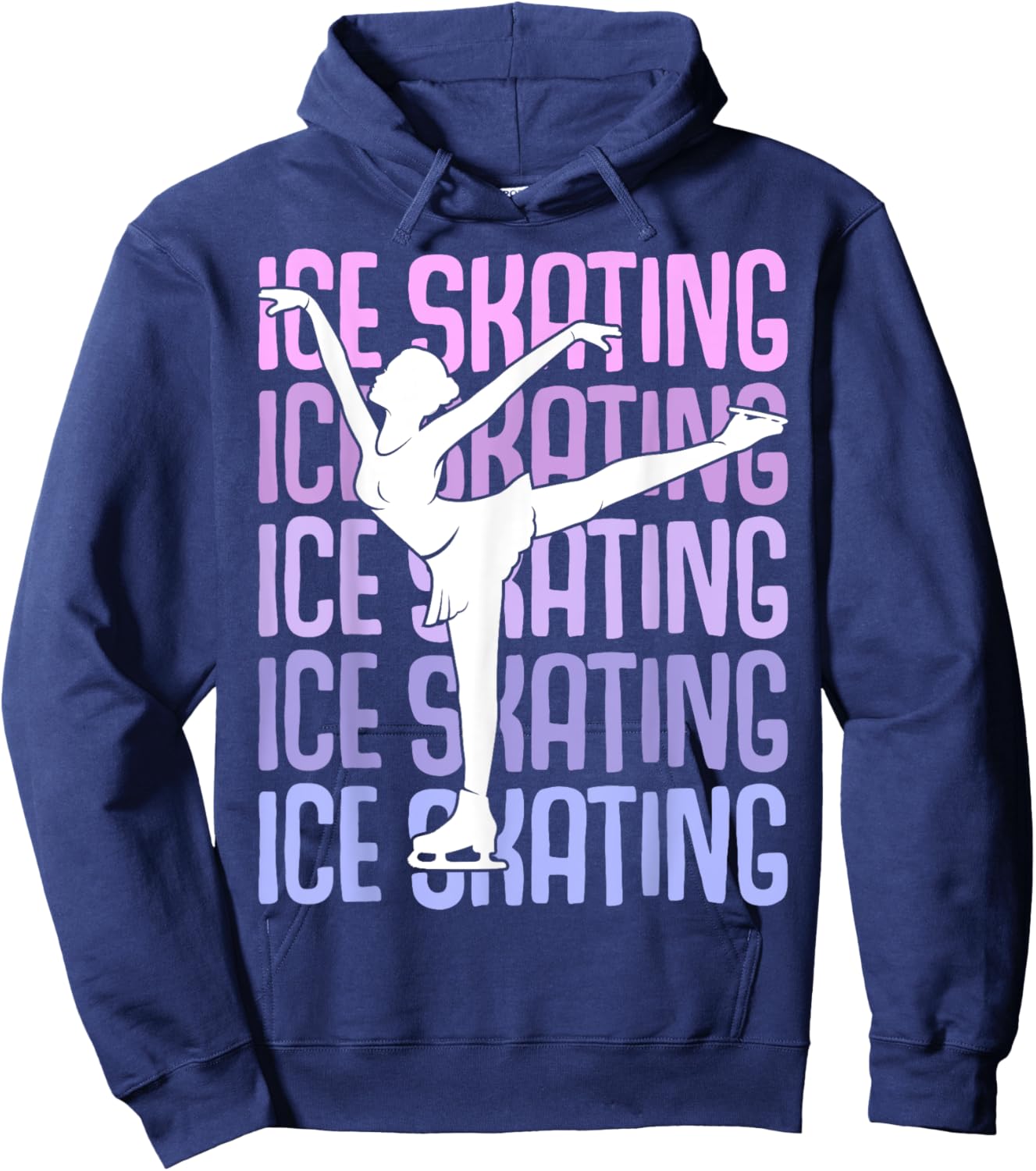 Ice Skating Figure Skater Girls Women Hoodie - Hoodie | Navy