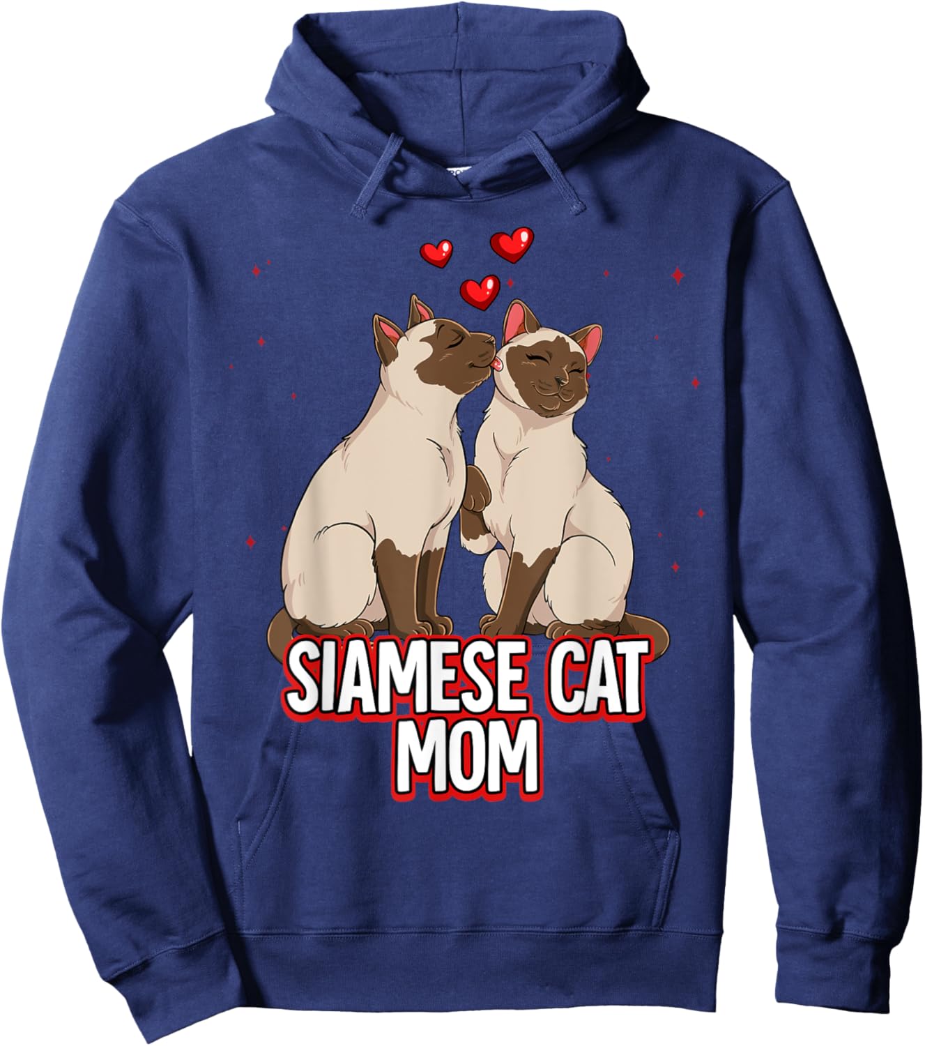 Siamese Cat Mom Hoodie - Hoodie | Navy