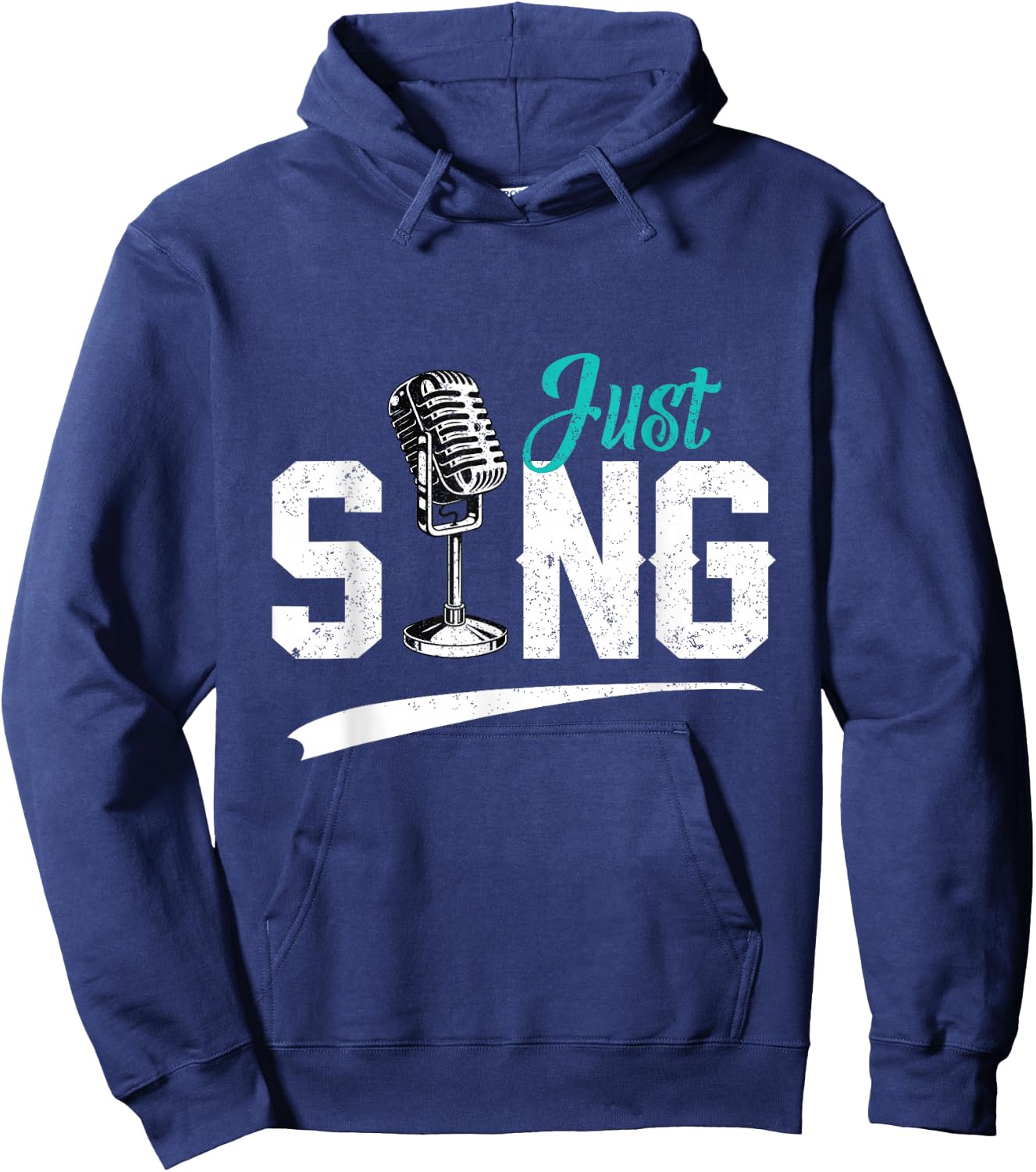 Microphone Singing Vocal Singer Musical Gift Hoodie - Hoodie | Navy