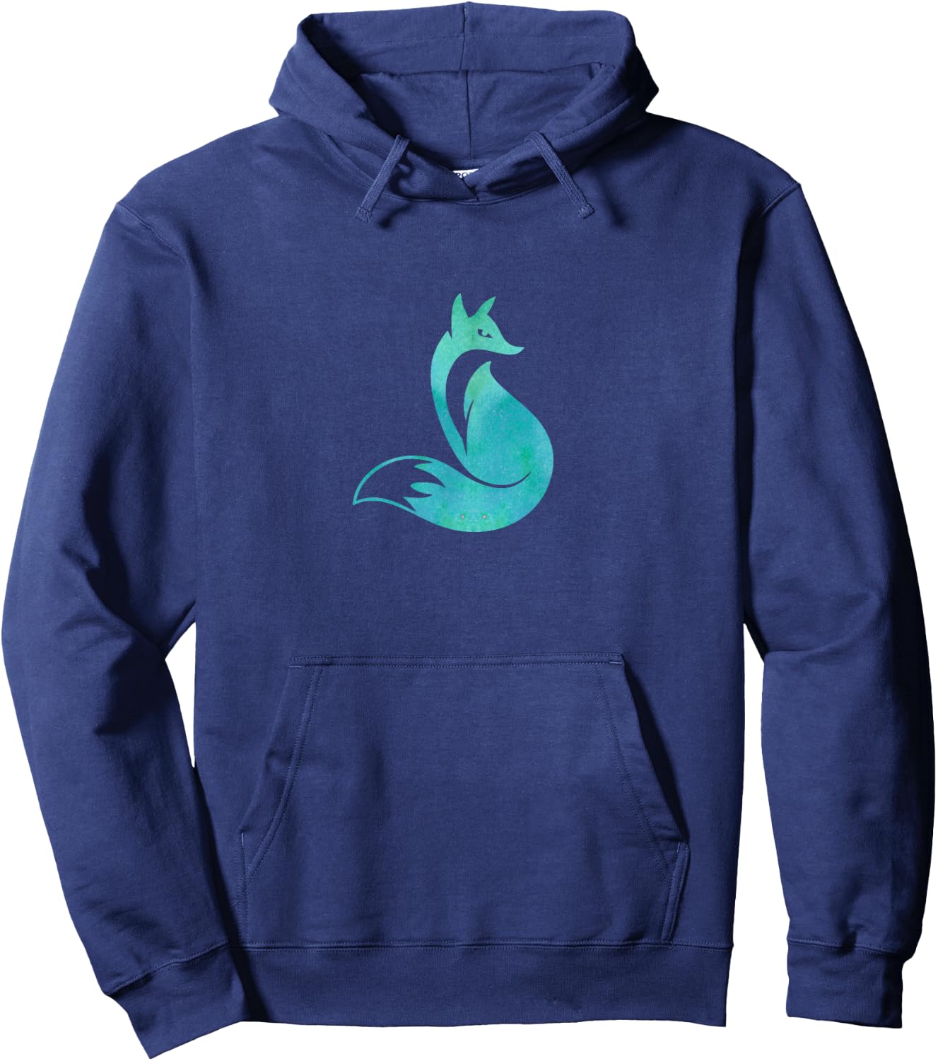 Fox Teal Watercolor Gift a Girl Hoodie - Hoodie | Navy