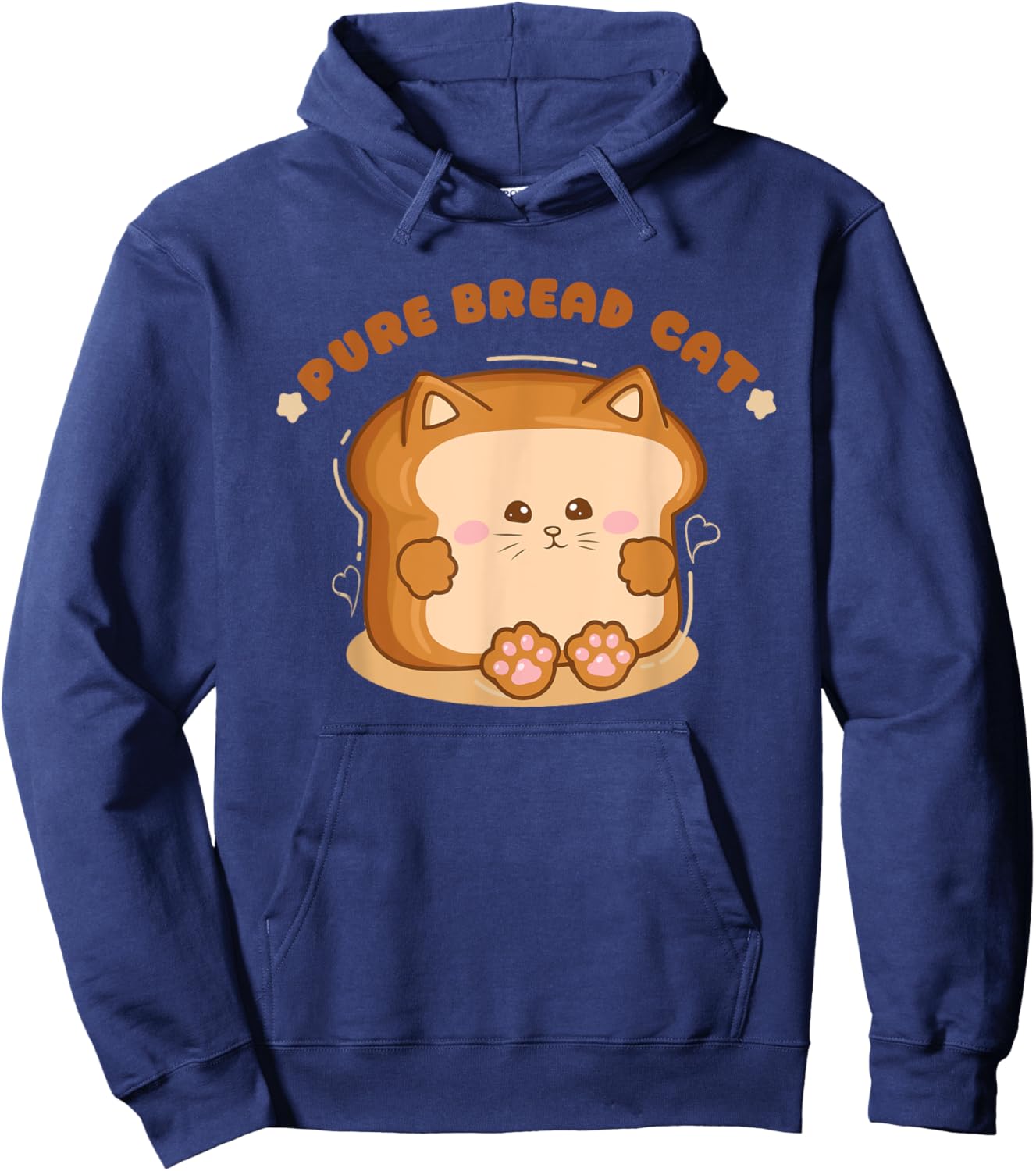 Cat lover gift , men, Cat Bread, Pure Bread Cat Hoodie - Hoodie | Navy