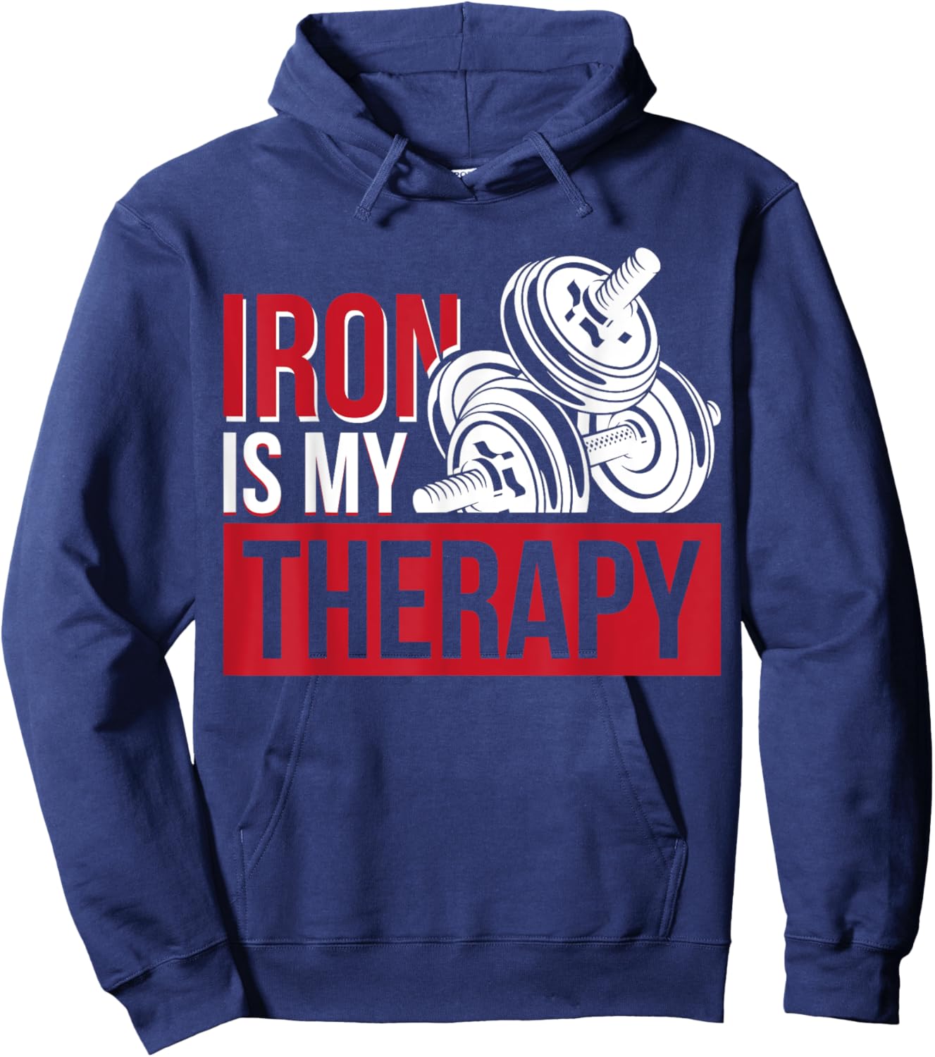 Iron Is My Therapy Hoodie - Hoodie | Navy