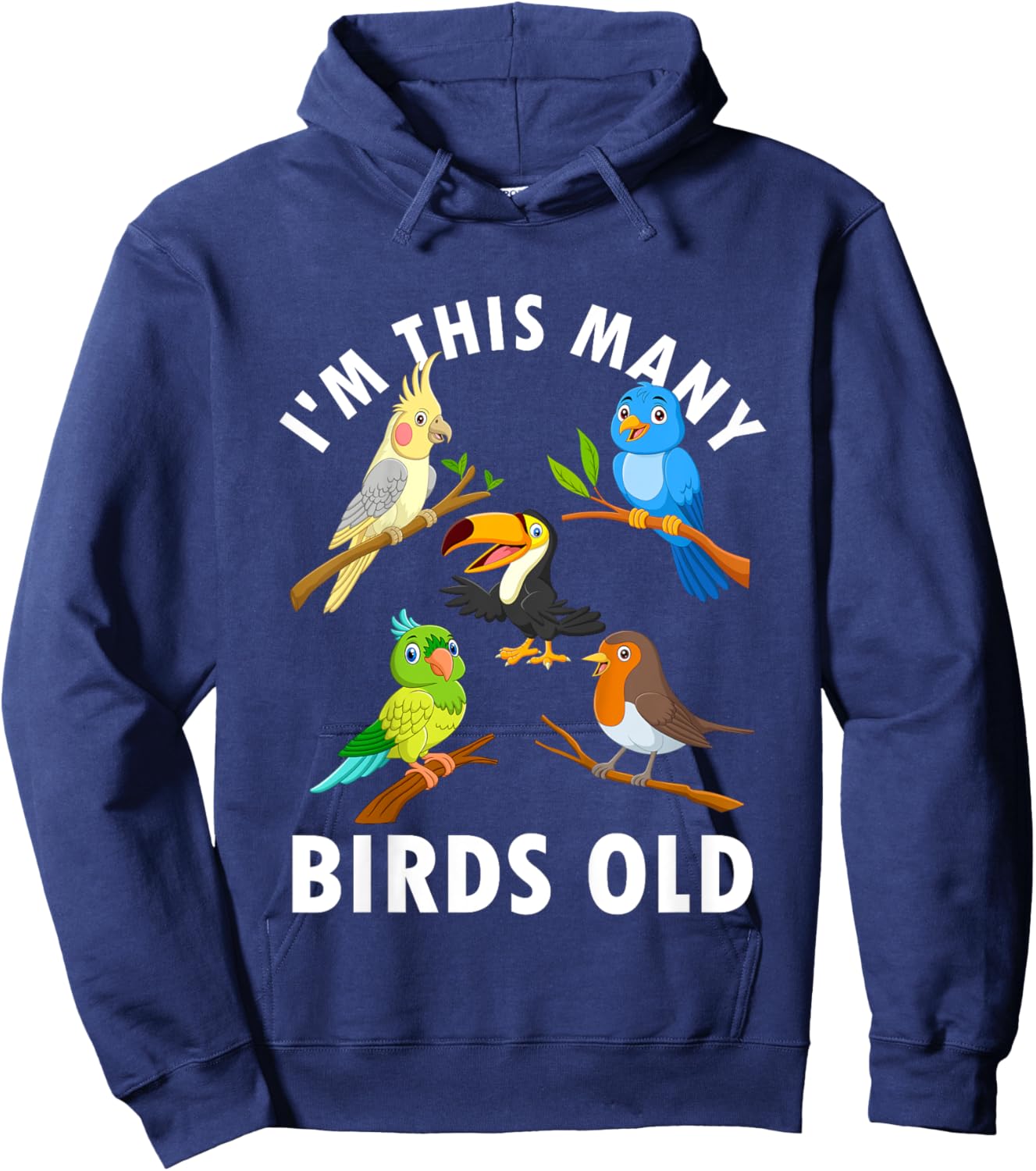 5 Year Old Birds Old 5th Birthday Kids Hoodie - Hoodie | Navy