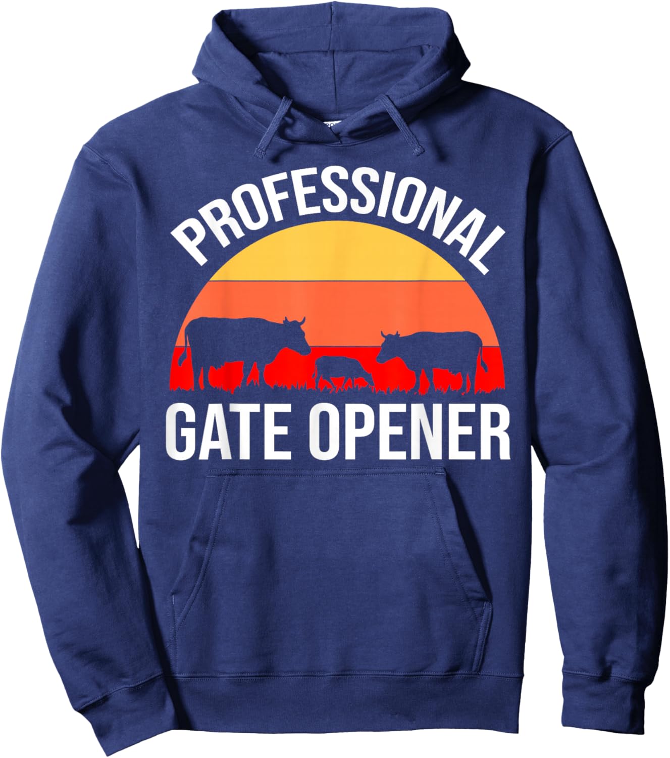 Professional Gate Opener Cow Apparel Hoodie - Hoodie | Navy