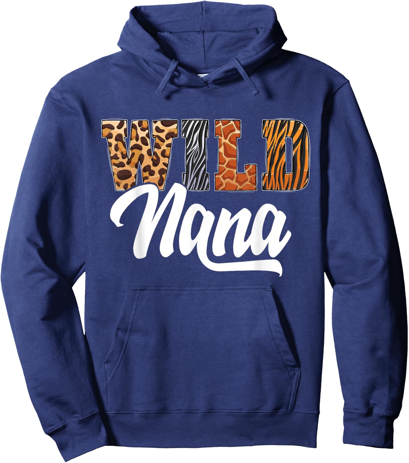 Wild Nana Zoo Born Wild Birthday Safari Jungle Hoodie - Hoodie | Navy