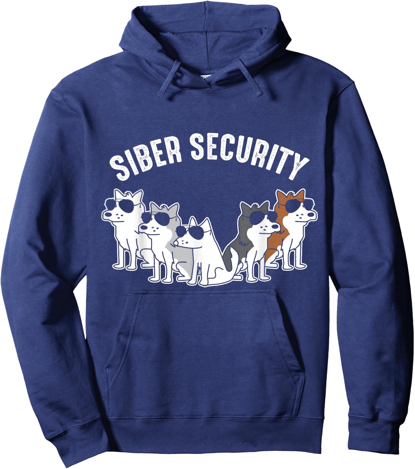 Siberian Husky Siber Security Crew Hoodie - Hoodie | Navy