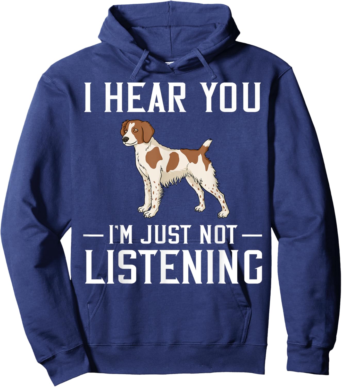 French Brittany Spaniel Puppies Owner Lover Hoodie - Hoodie | Navy