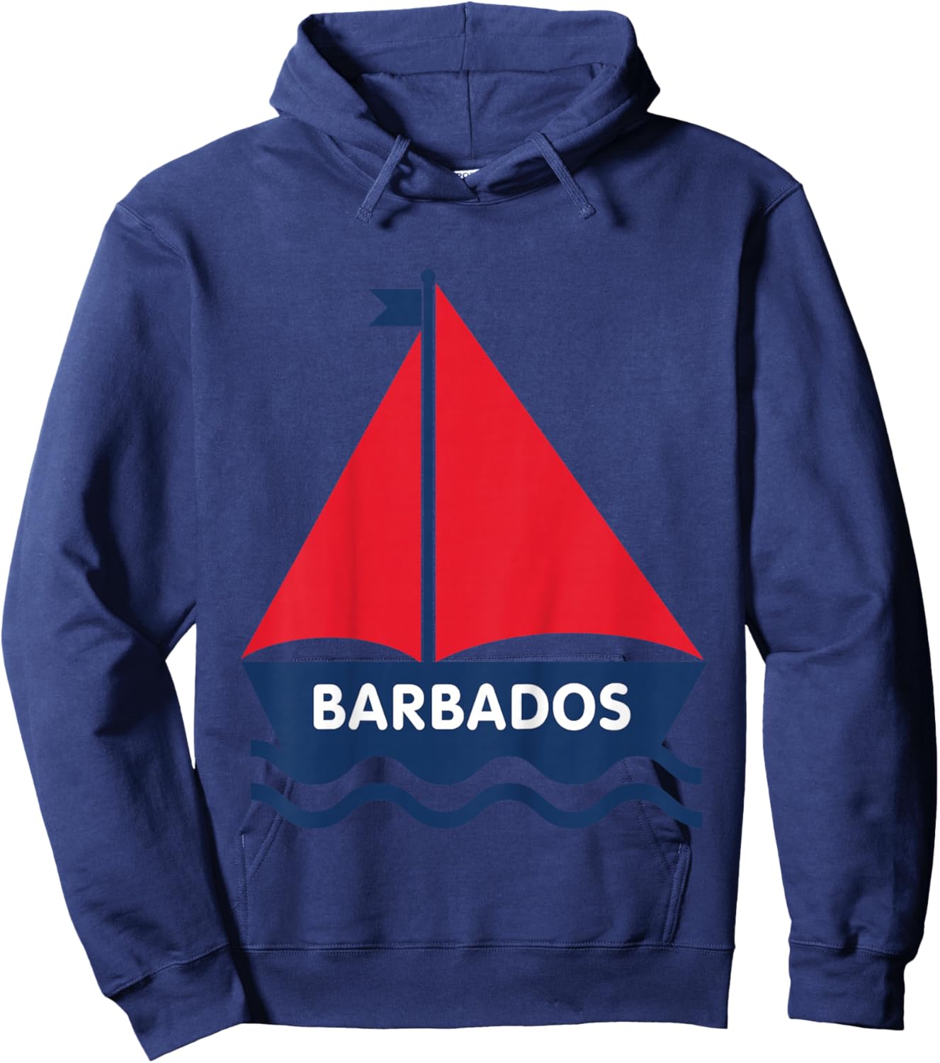 Barbados Sailboat Boys Girls Toddlers Hoodie - Hoodie | Navy
