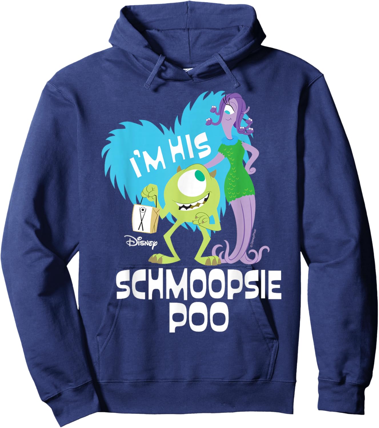 Disney Monsters Inc. - I'm His Schmoopsie Poo Hoodie - Hoodie | Navy