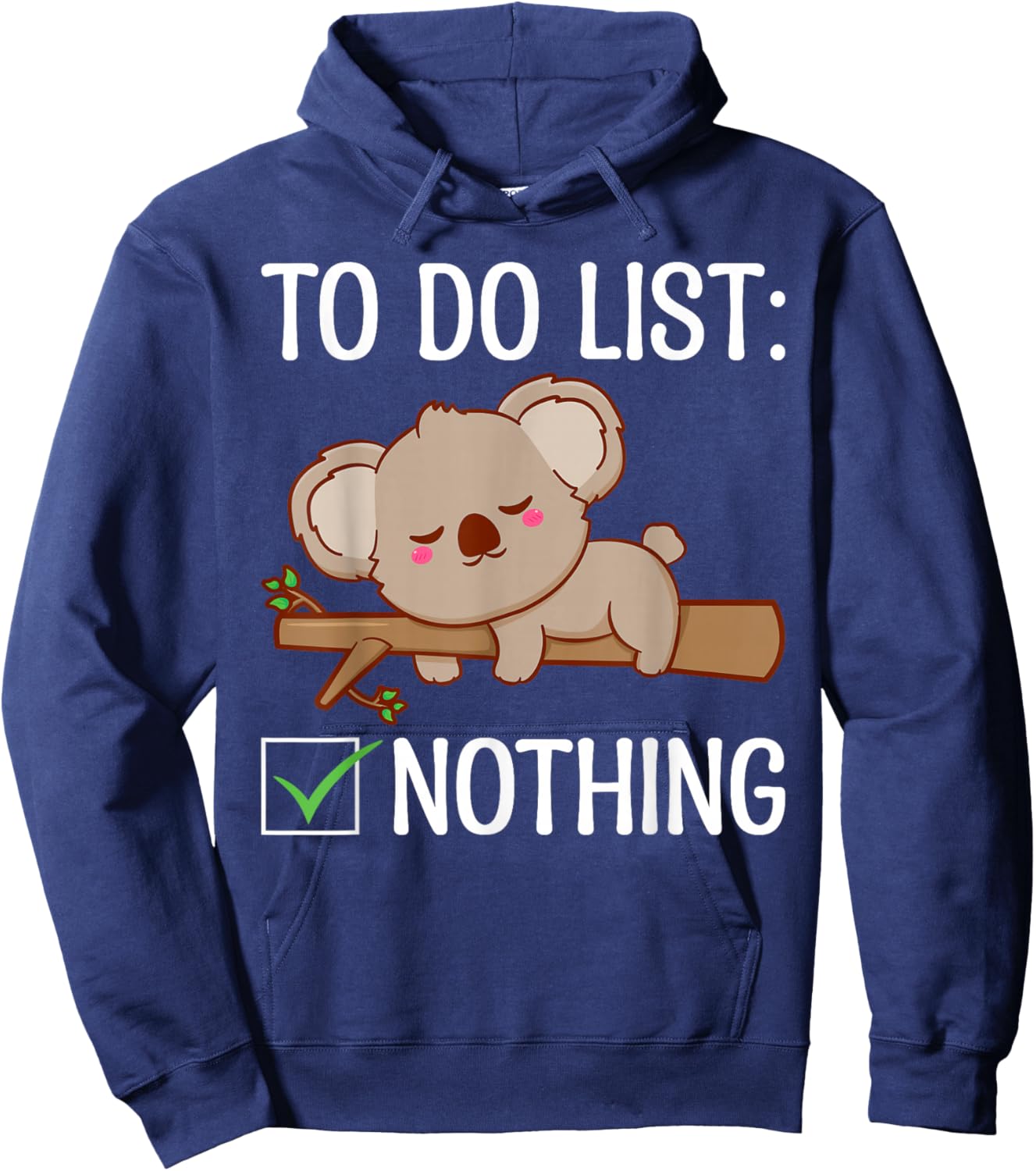 To Do List Nothing Koala Hoodie - Hoodie | Navy