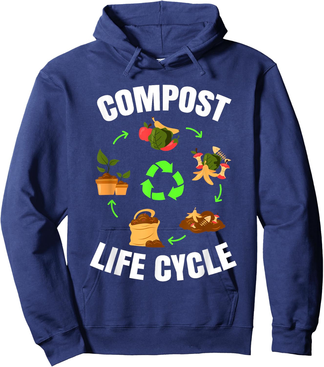 Compost Life Cycle Hoodie - Hoodie | Navy