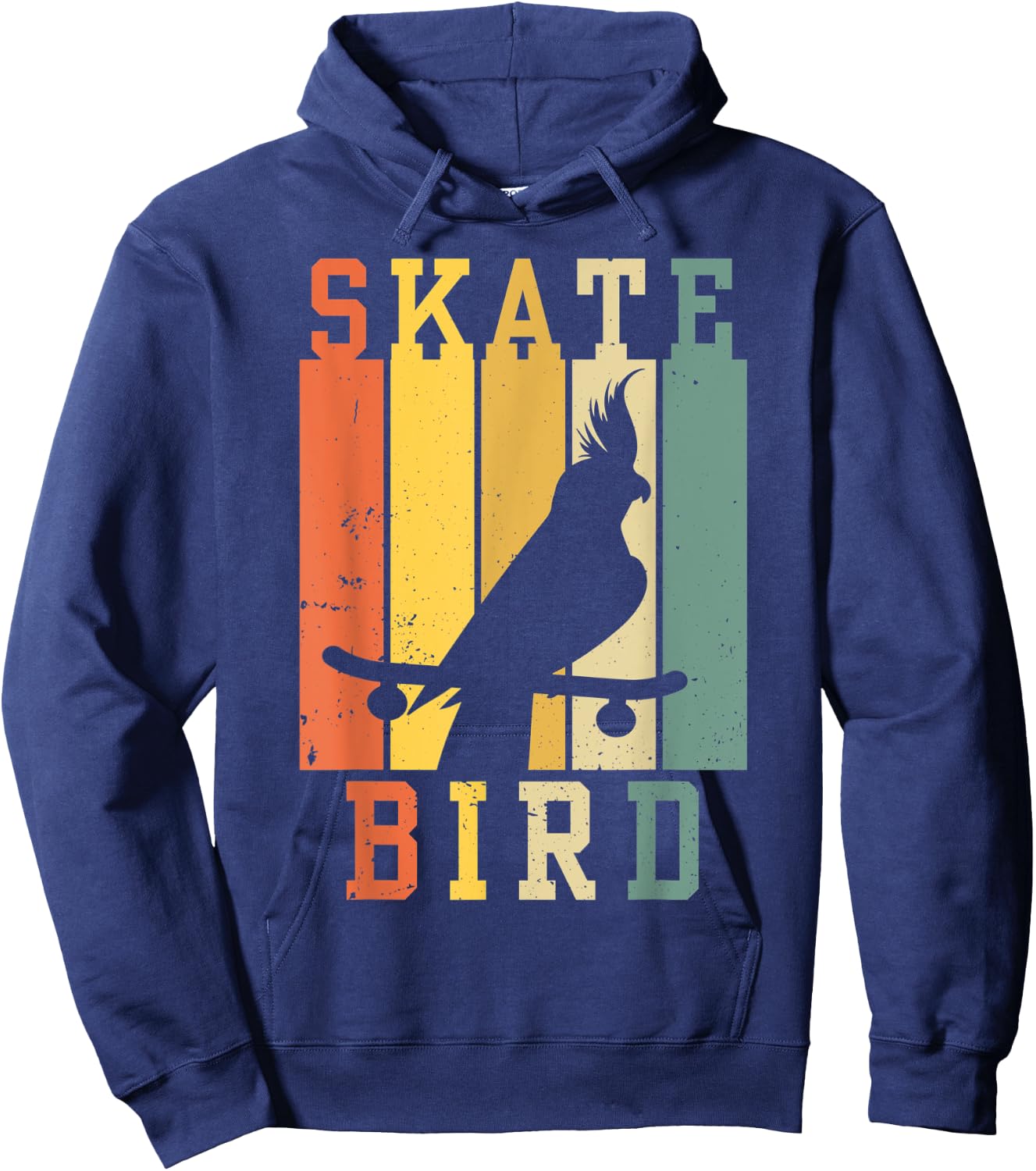Skatebird Funny Parrot Skating Hoodie - Hoodie | Navy