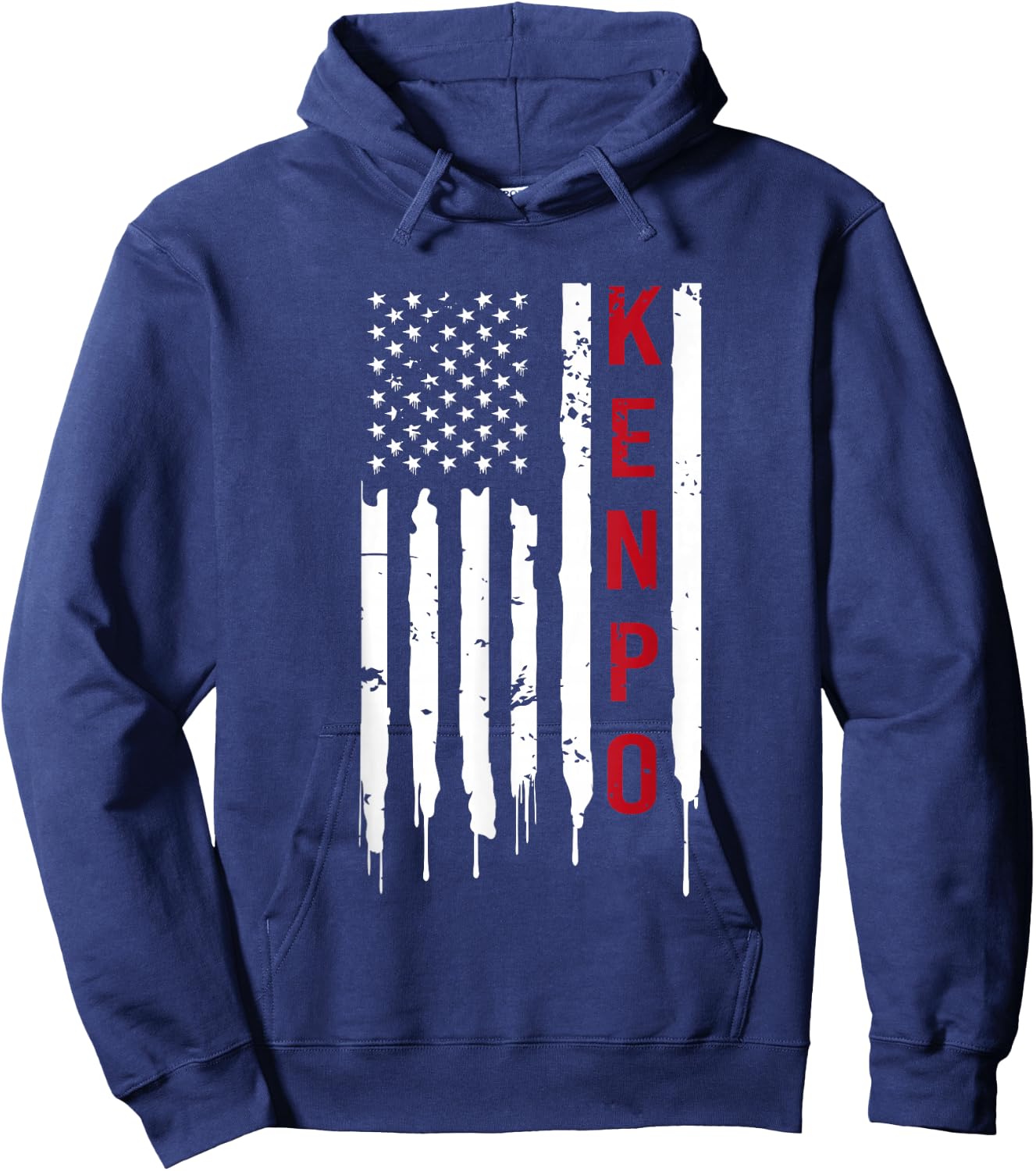 Kenpo Karate American Flag Hoodie - Hoodie | Navy