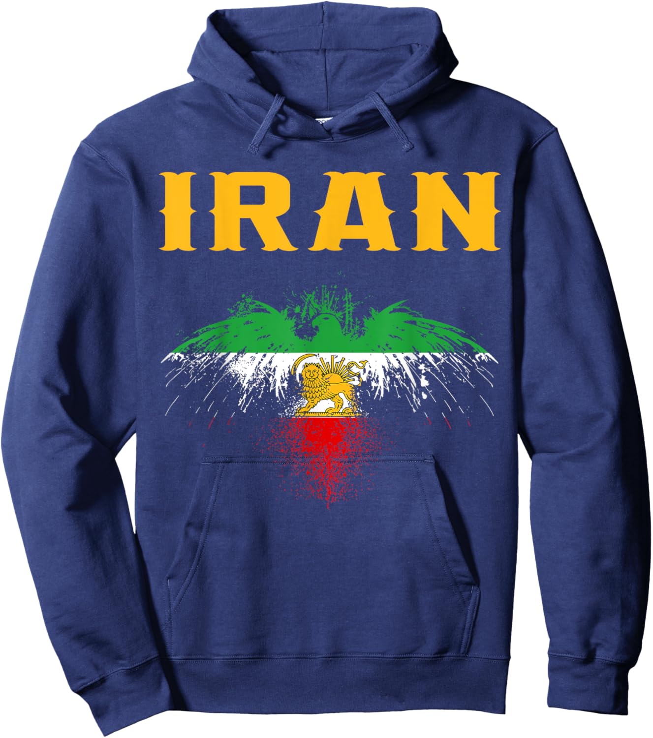 Iran,Iran Lion Sun Flag,Persian,Iran Flag. Hoodie - Hoodie | Navy