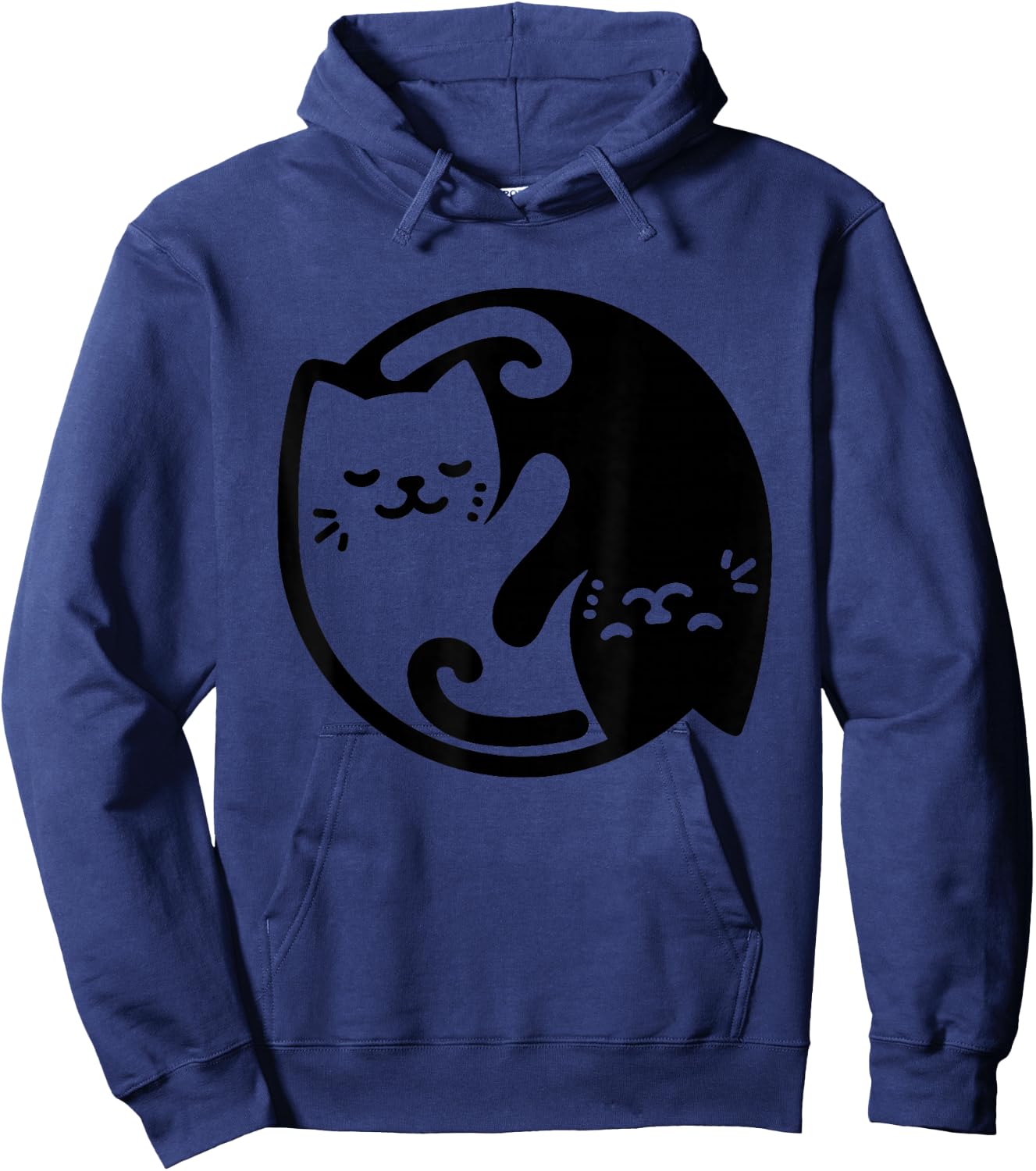 Cute Cat Yin And Yang For Cat Mommies Hoodie - Hoodie | Navy
