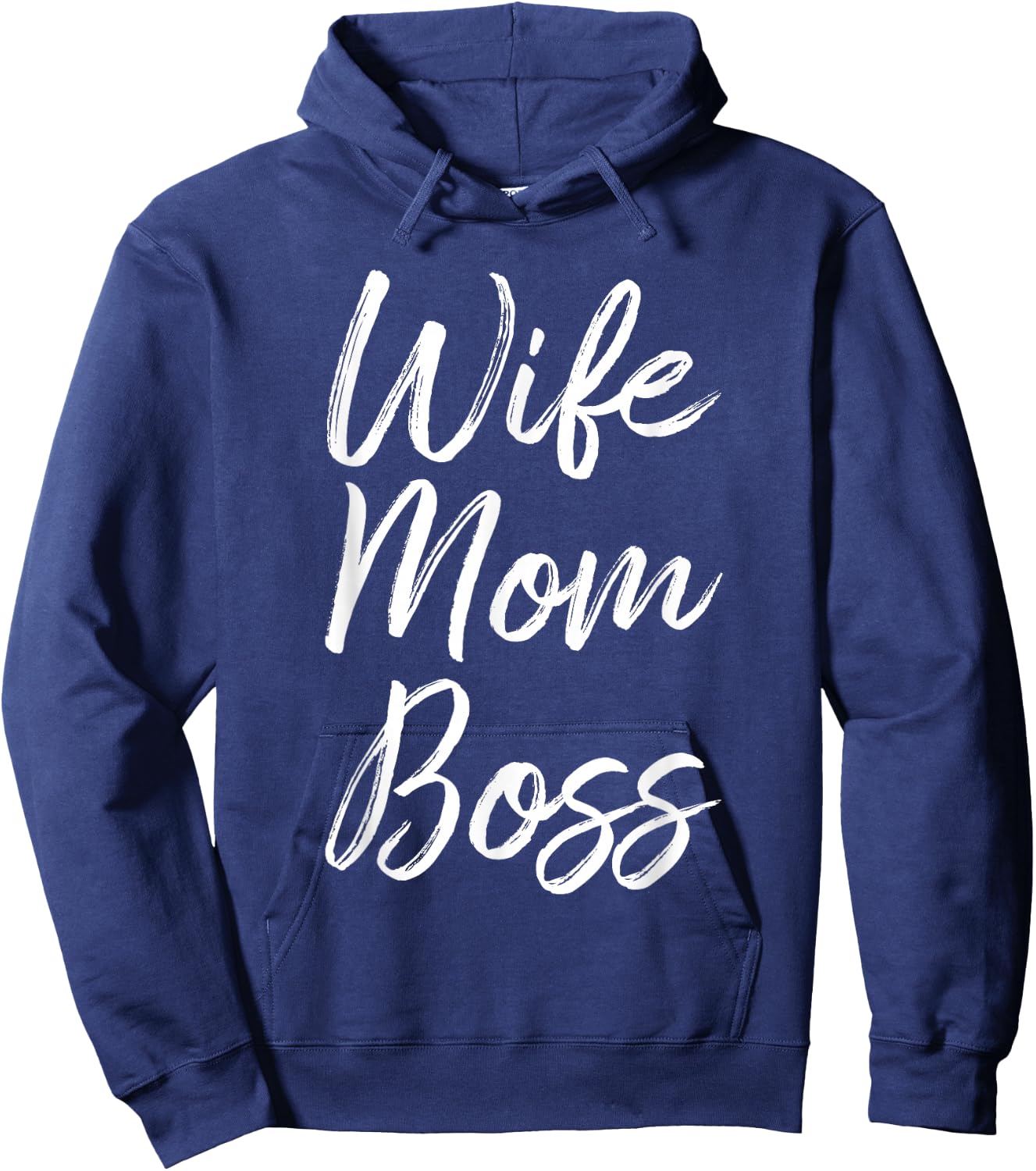 Wife Mom Boss Lady Funny Mommy Cute Hoodie - Hoodie | Navy