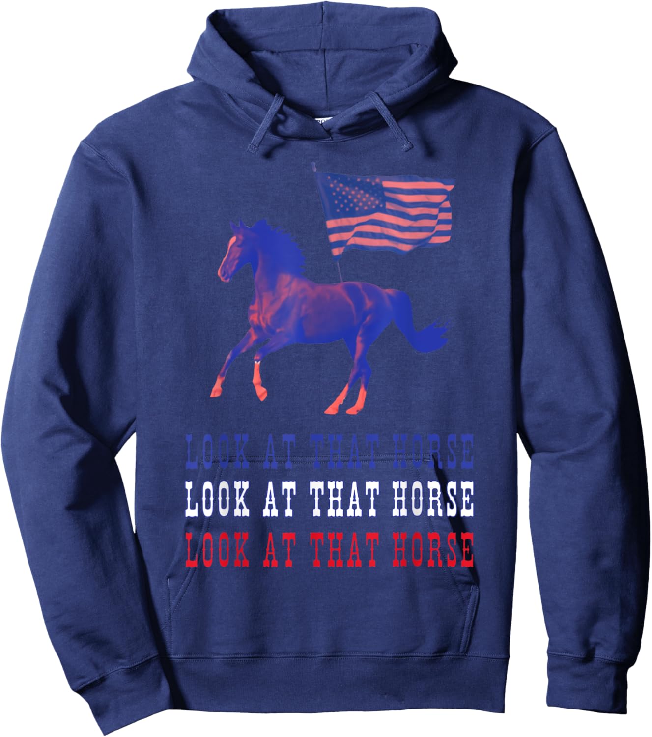 Look At That Horse Hoodie - Hoodie | Navy